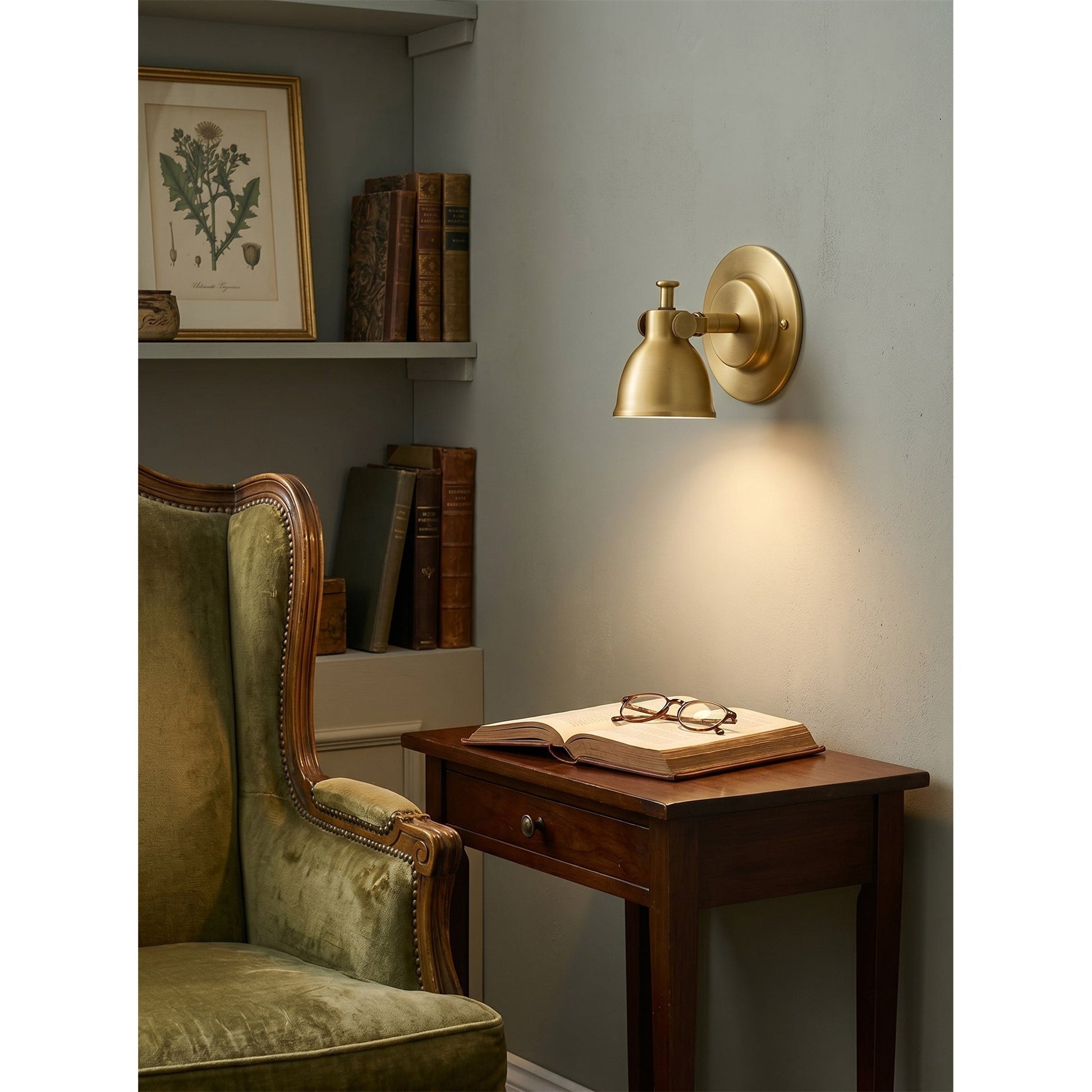 View from below showing the GU10 socket inside the Waldo Wall Sconce.