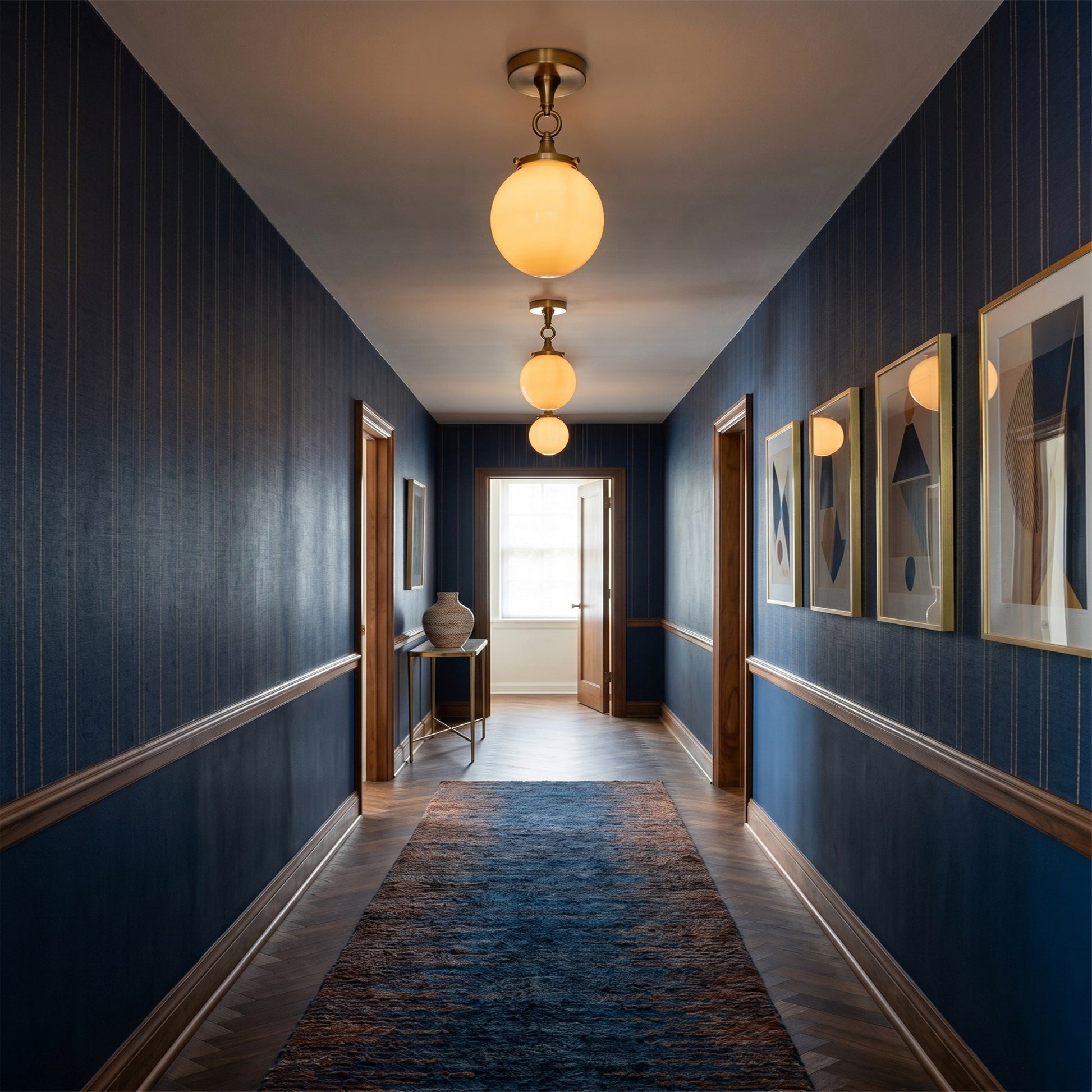 Side profile of the mid-century modern Wildwood light fixture.