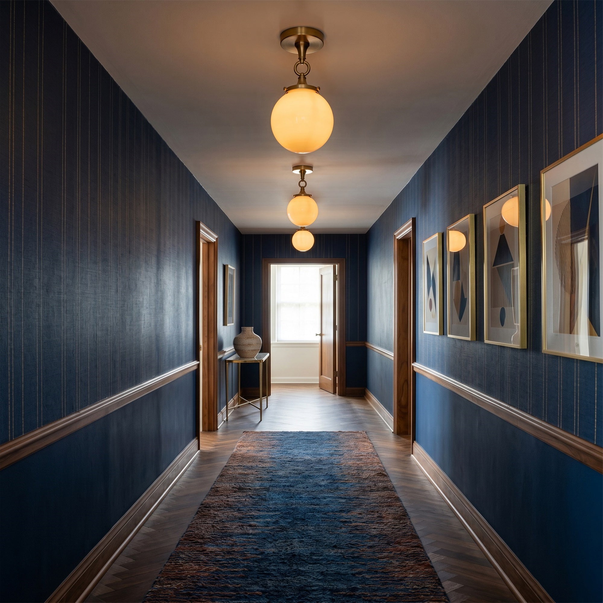 Side profile of the mid-century modern Wildwood light fixture.
