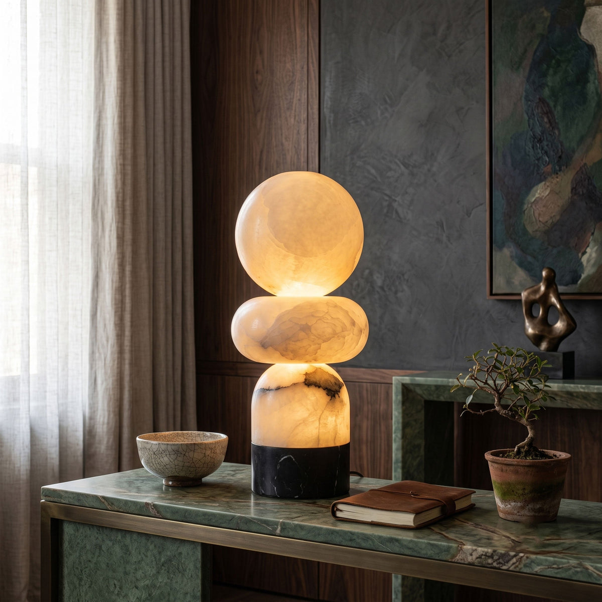 Fallowmere Stacked Orb Table Lamp