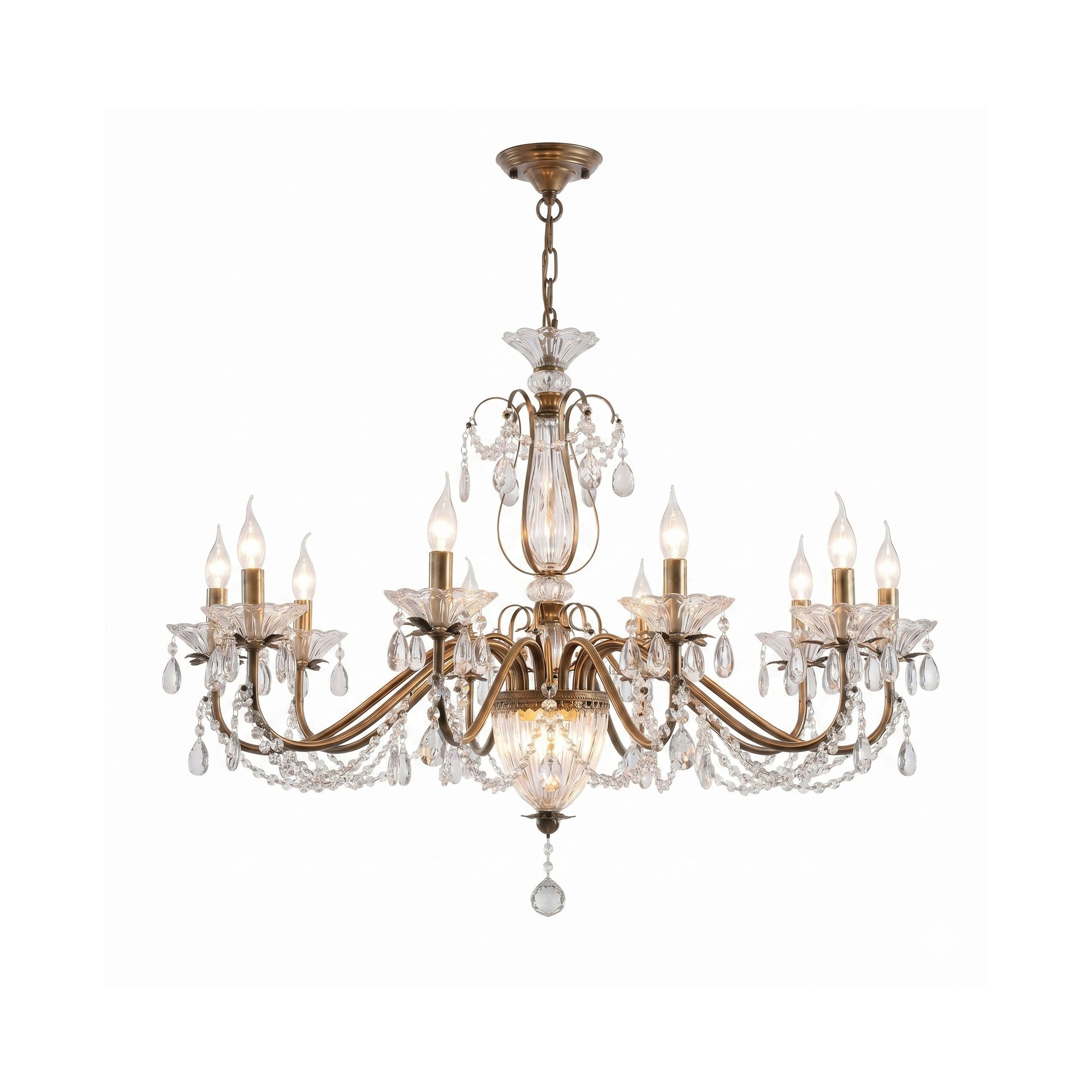 Venatici Crystal Chandelier in a grand foyer setting.