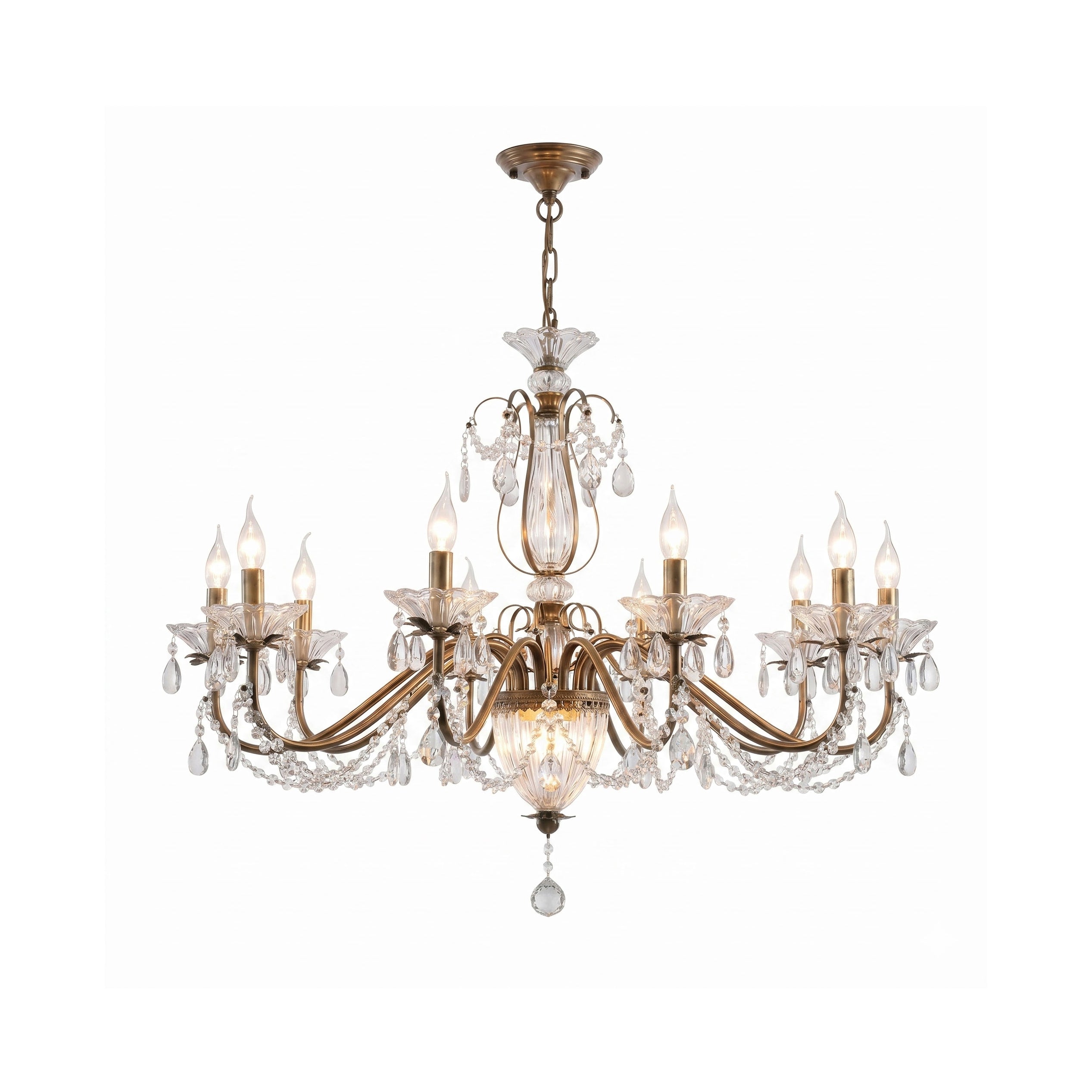 Venatici Crystal Chandelier in a grand foyer setting.