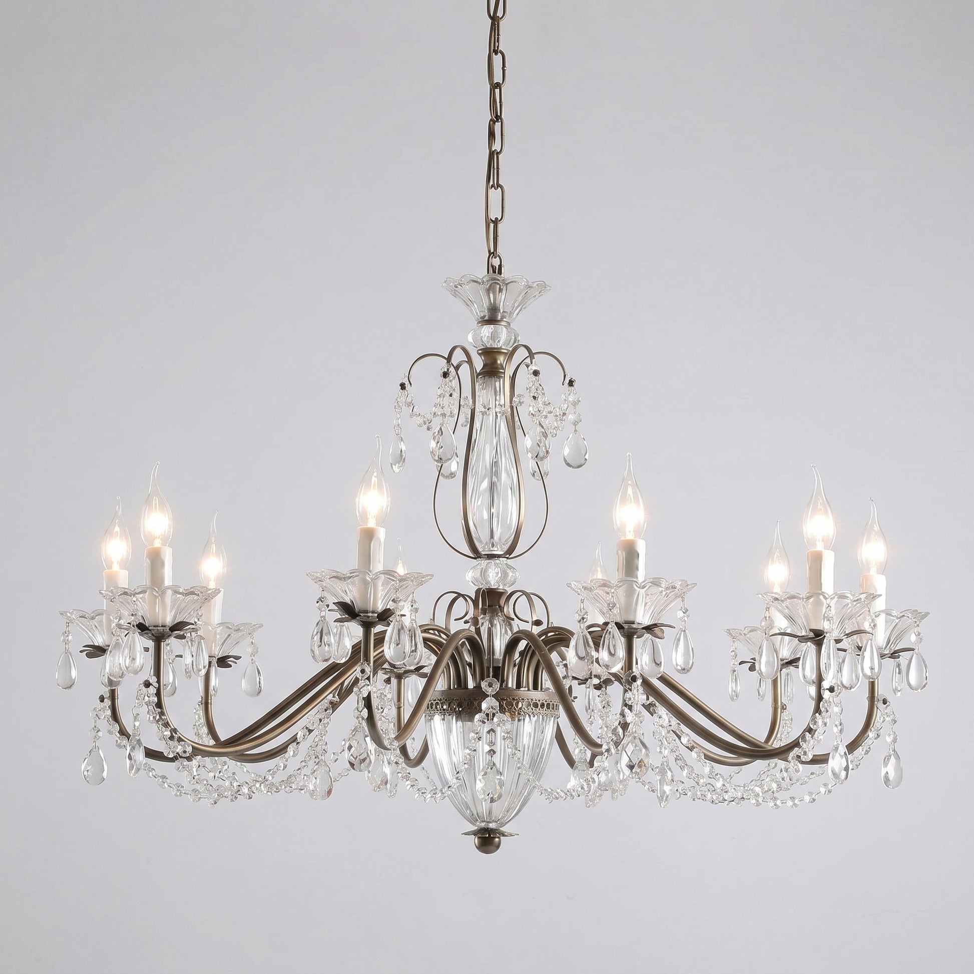 Dimensional diagram for the 6-head Venatici Chandelier.