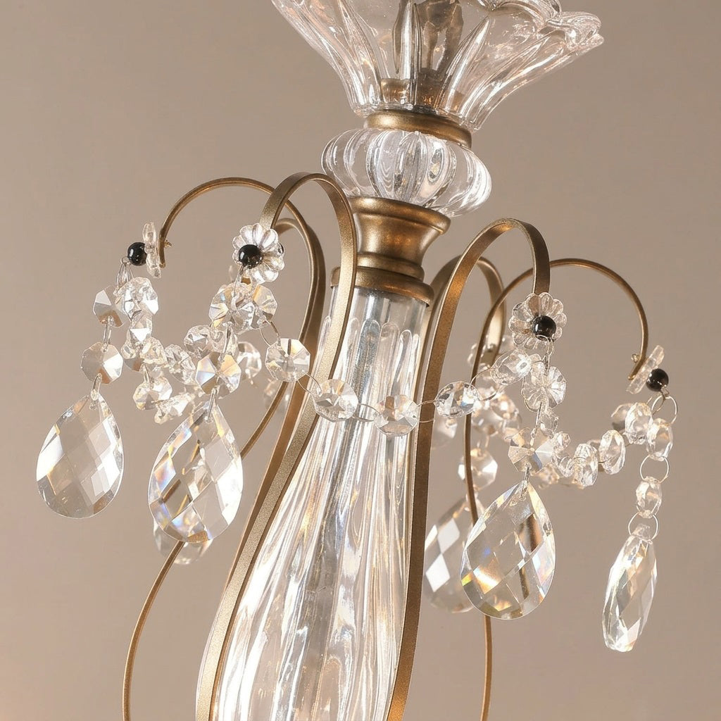 The Venatici chandelier in a transitional style entryway.