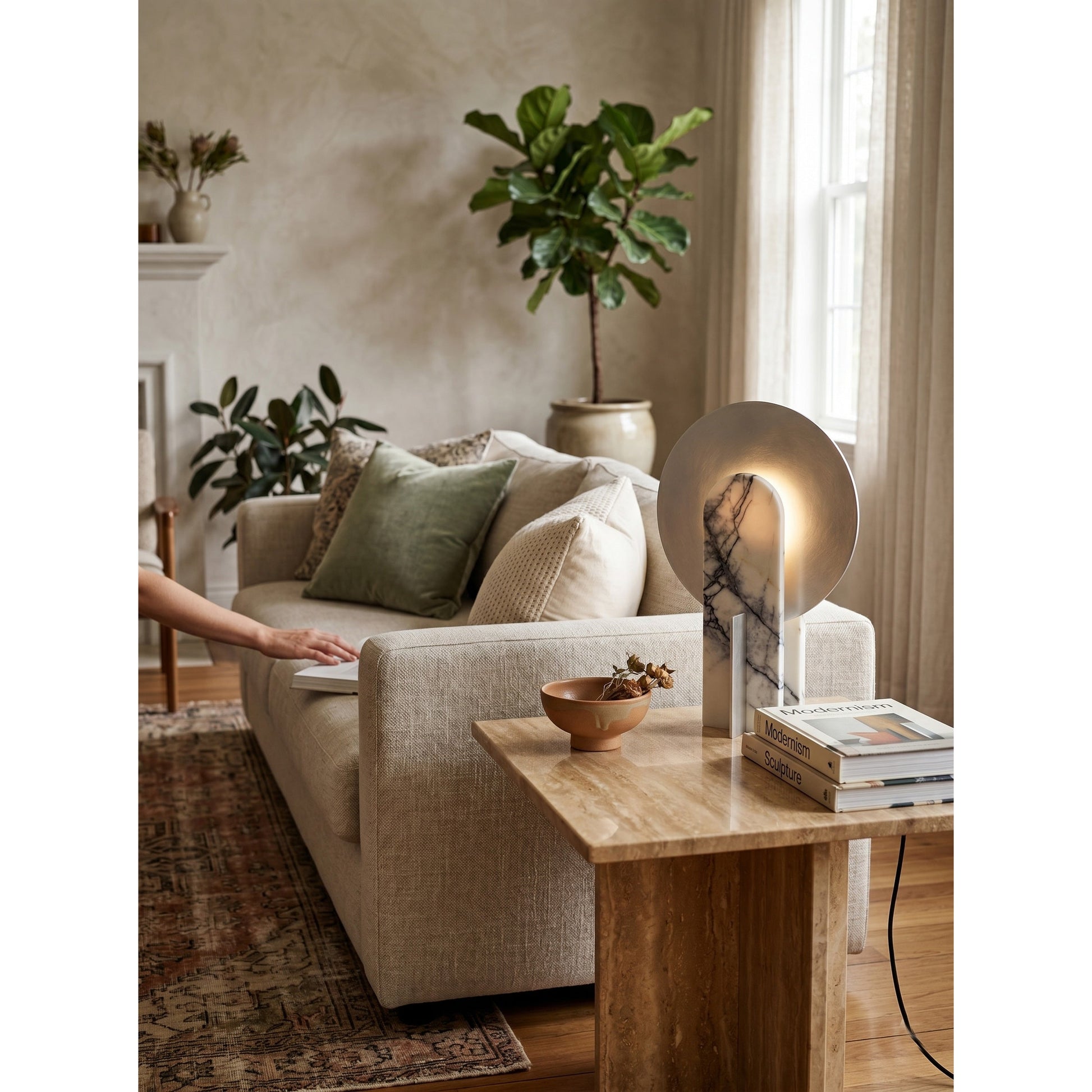The Alice Table Lamp shown from a different angle to highlight its form.