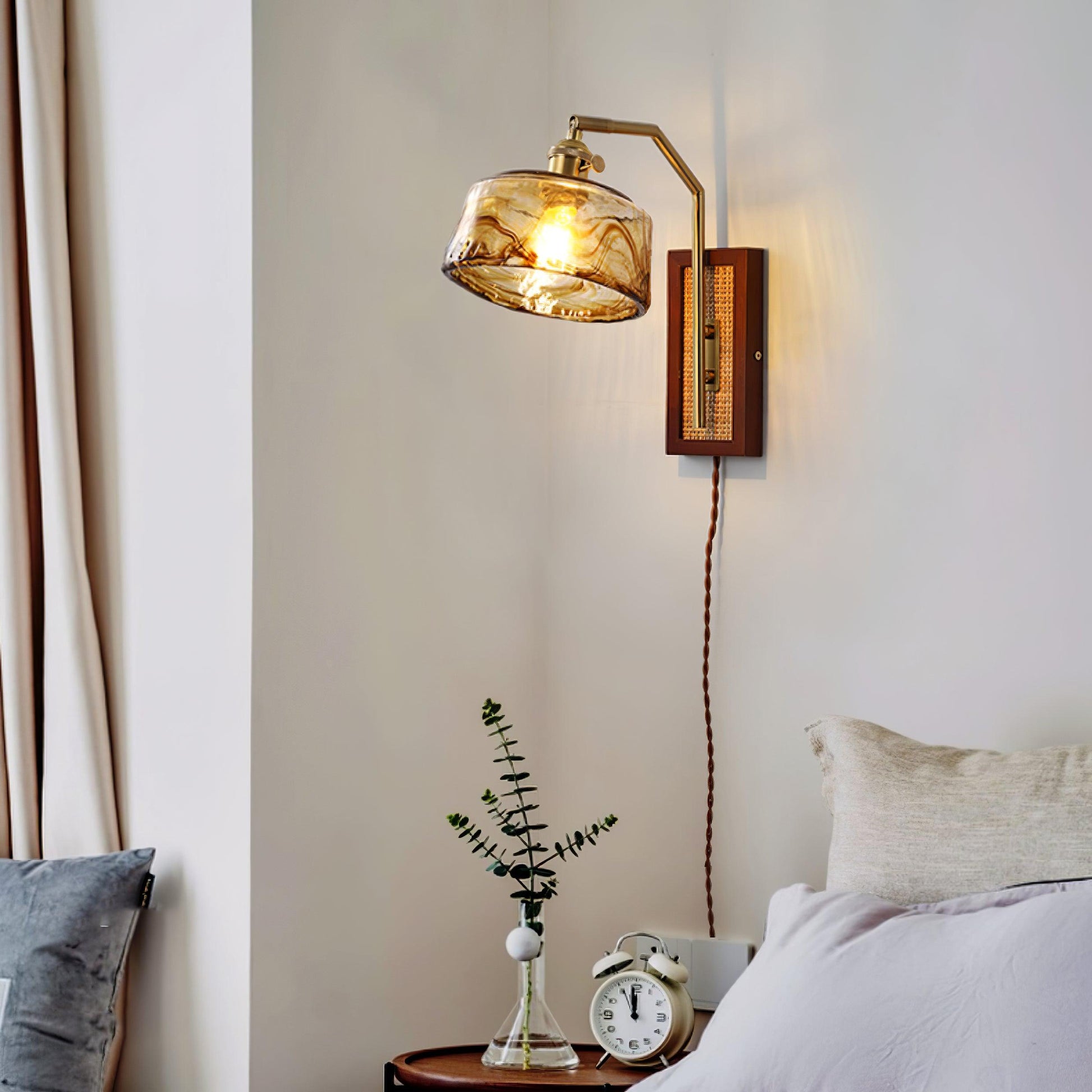 Brix Premium Nordic Art Glass Bamboo Wall Lamp-Neutral Decor