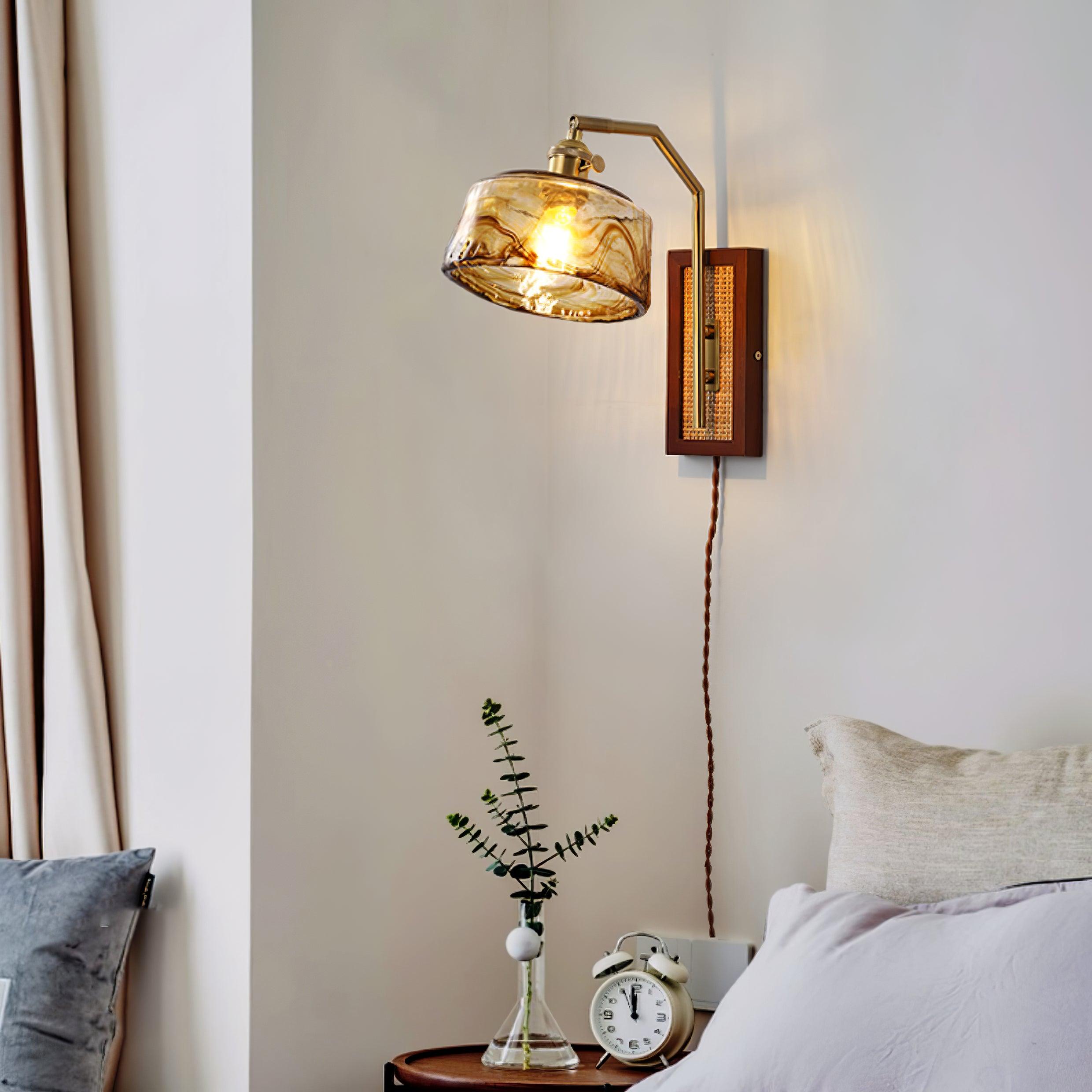 Brix Premium Nordic Art Glass Bamboo Wall Lamp-Neutral Decor