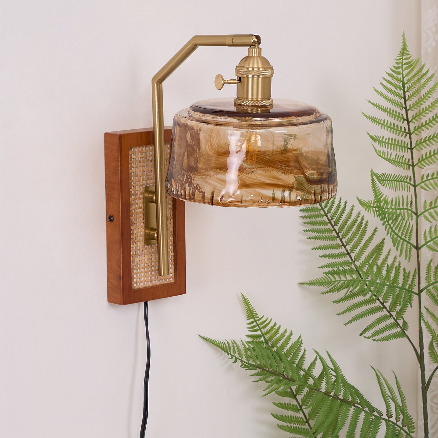 Brix Premium Nordic Art Glass Bamboo Wall Lamp-Neutral Decor