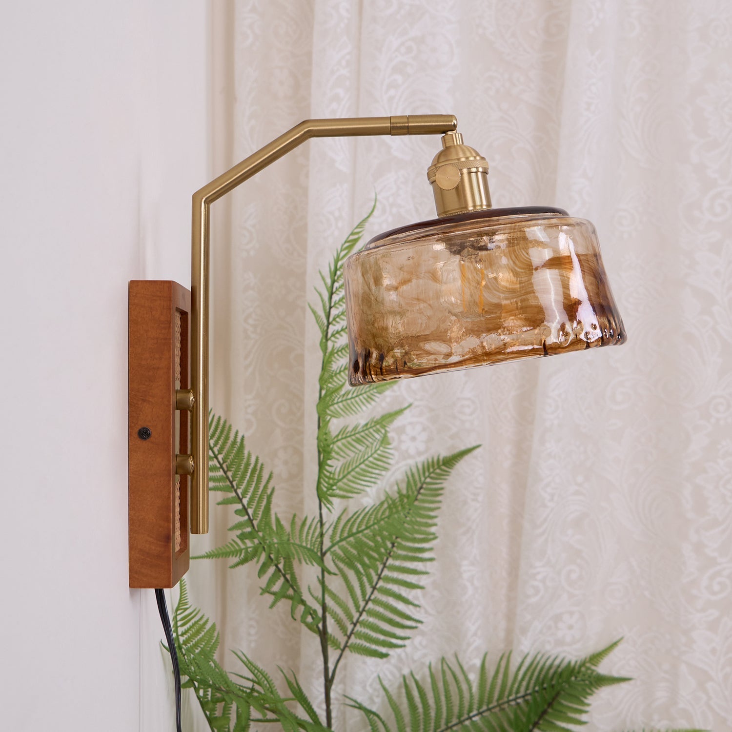 Brix Premium Nordic Art Glass Bamboo Wall Lamp-Neutral Decor