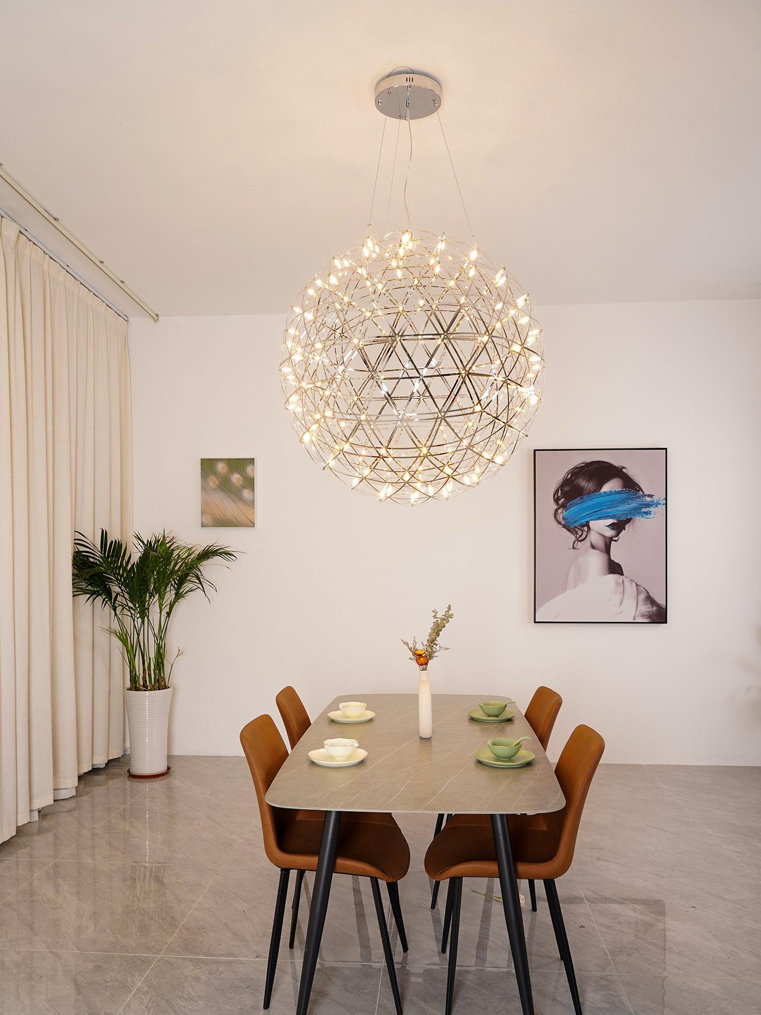 Gold Spark Ball Pendant Light-Neutral Decor