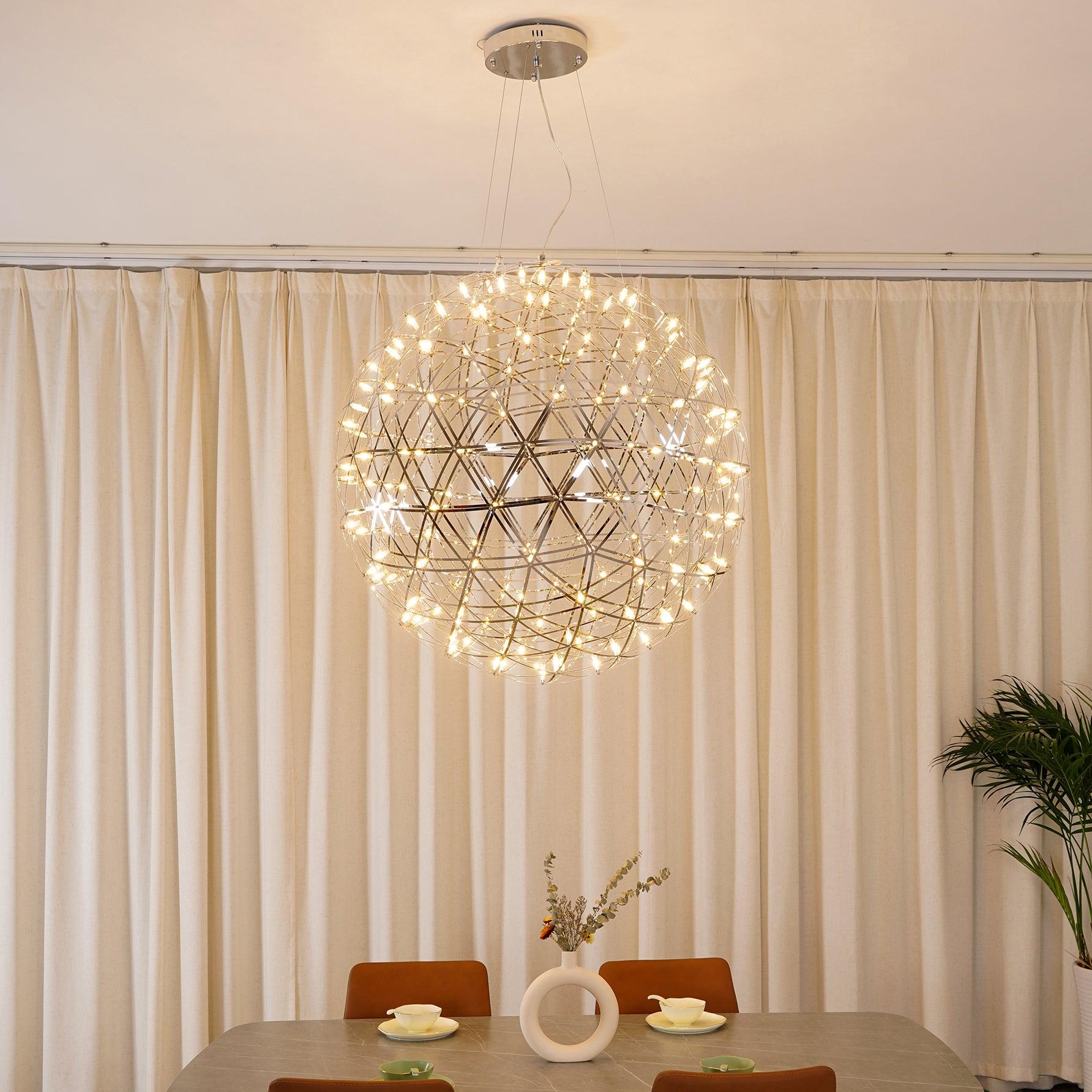 Gold Spark Ball Pendant Light-Neutral Decor