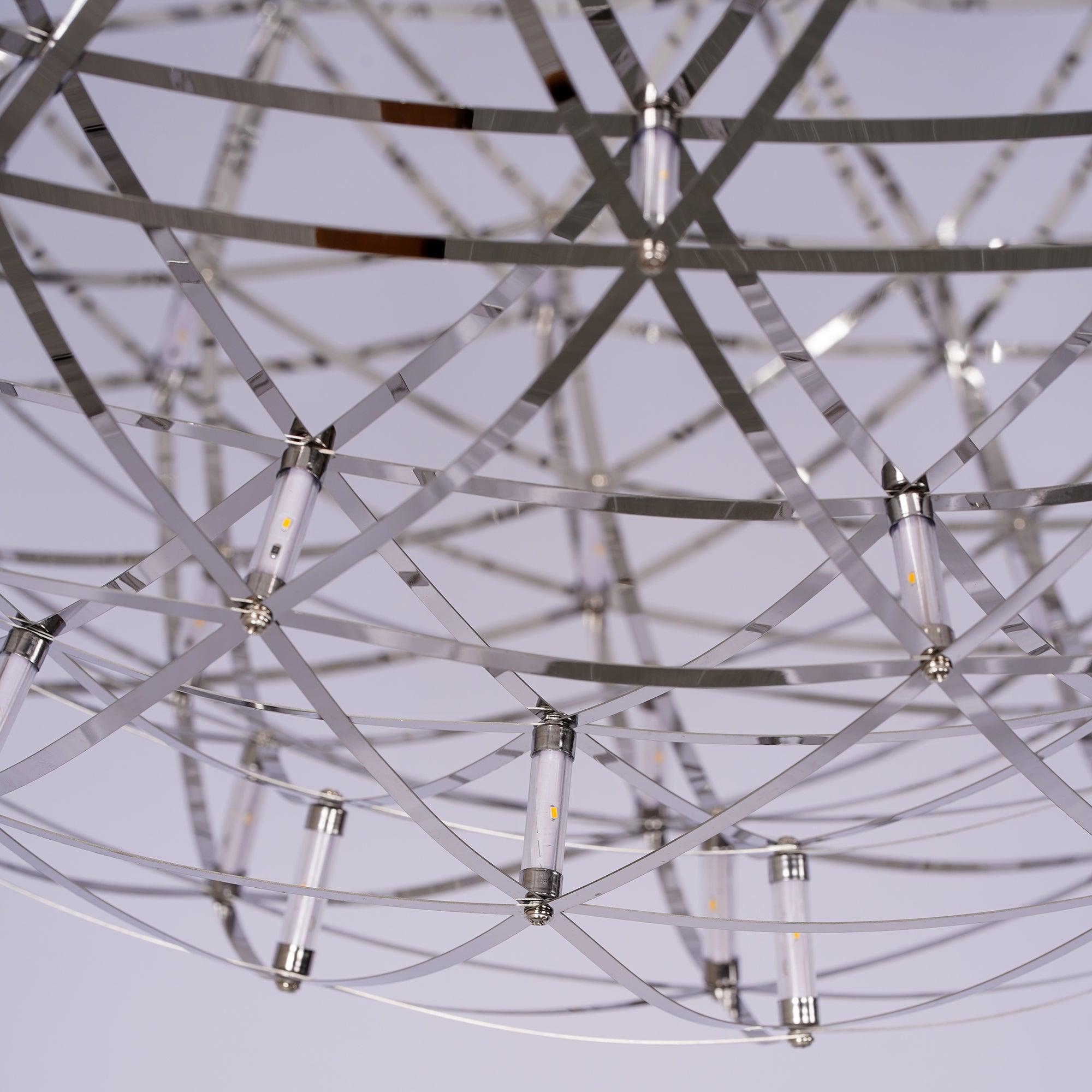 Silver Spark Ball Pendant Light-Neutral Decor
