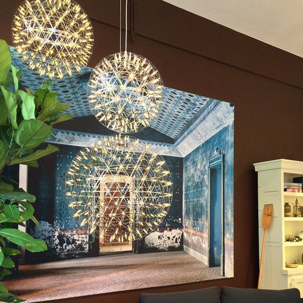Gold Spark Ball Pendant Light-Neutral Decor
