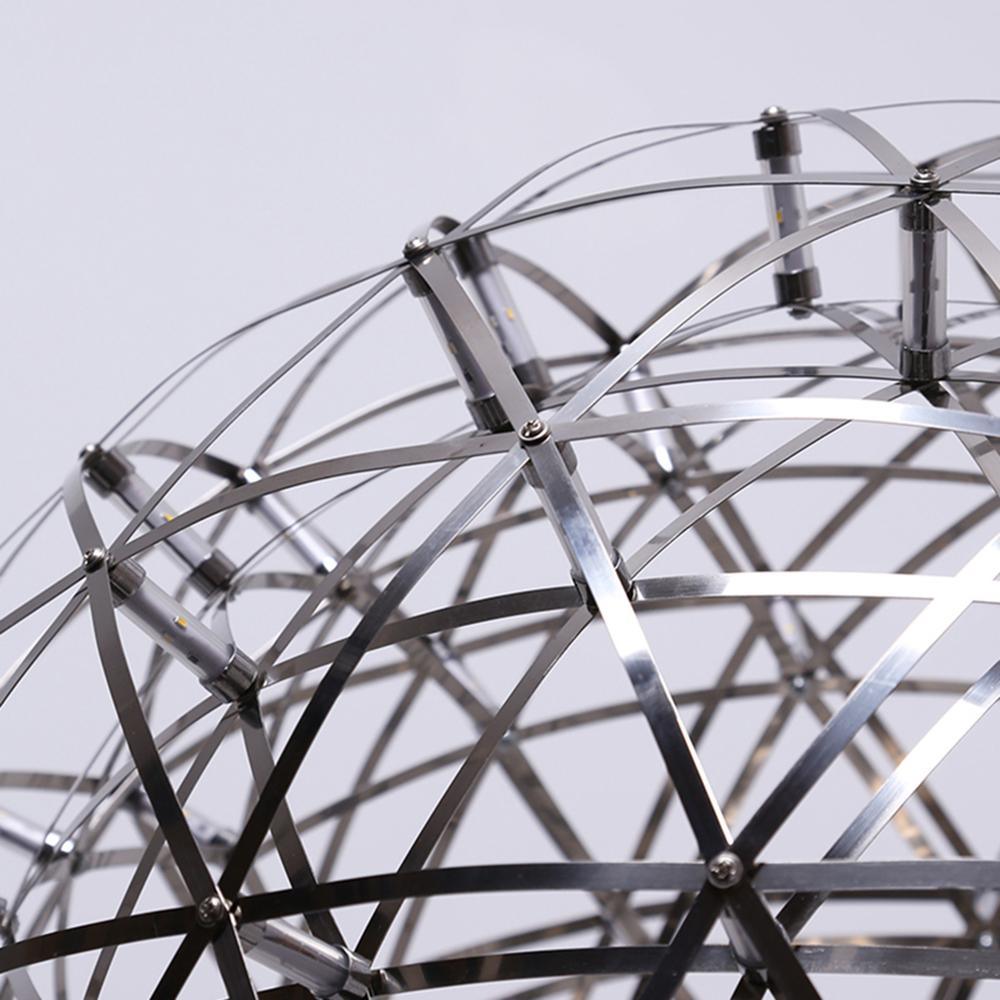 Silver Spark Ball Pendant Light-Neutral Decor