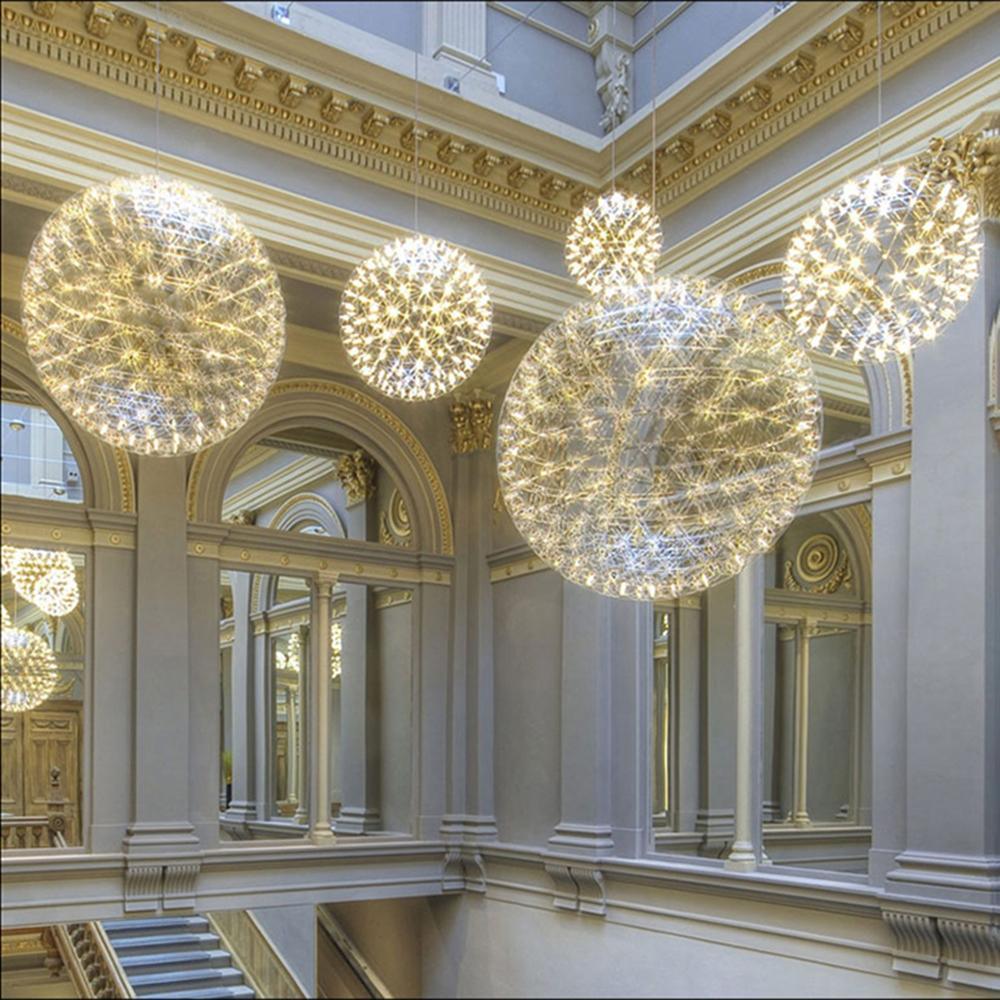Silver Spark Ball Pendant Light-Neutral Decor