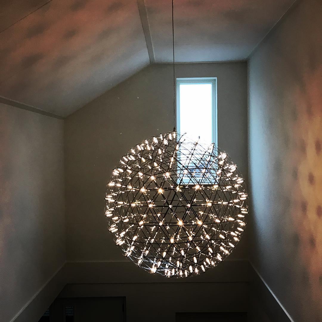 Gold Spark Ball Pendant Light-Neutral Decor
