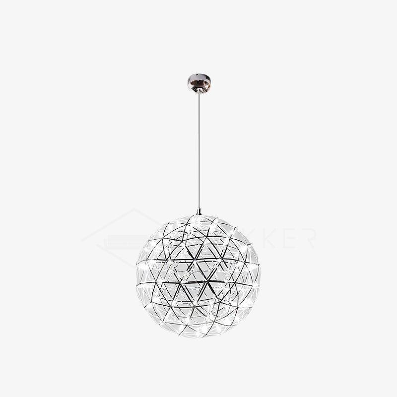 Silver Spark Ball Pendant Light-Neutral Decor