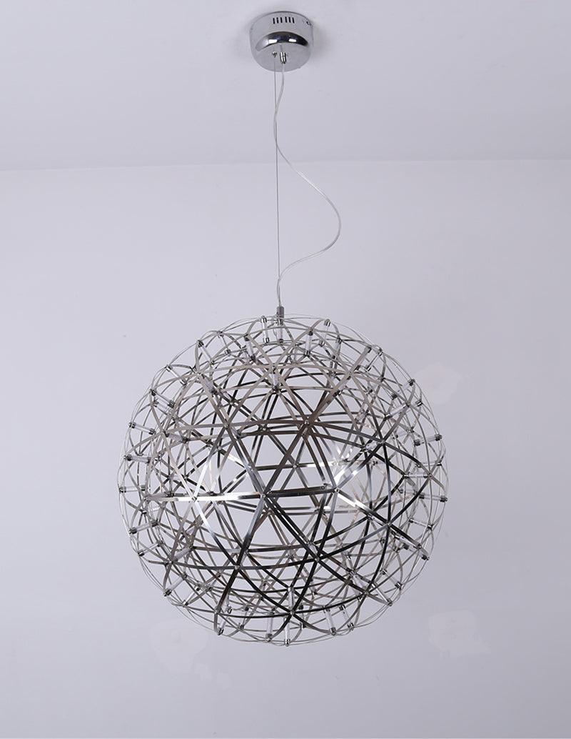 Silver Spark Ball Pendant Light-Neutral Decor