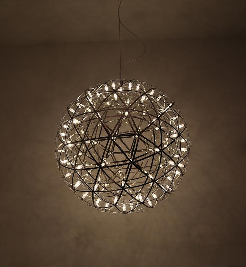 Silver Spark Ball Pendant Light-Neutral Decor
