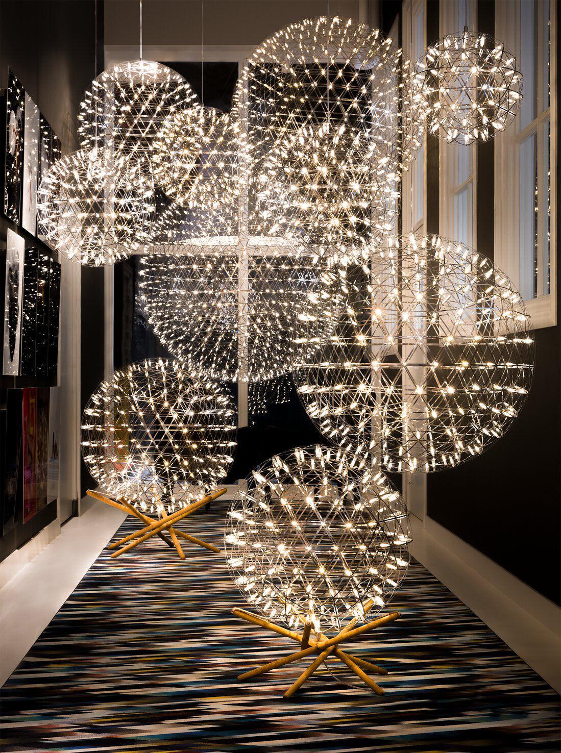 Silver Spark Ball Pendant Light-Neutral Decor