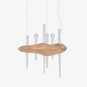 Umare Whimsical Oak Glass Pendant Light-Neutral Decor