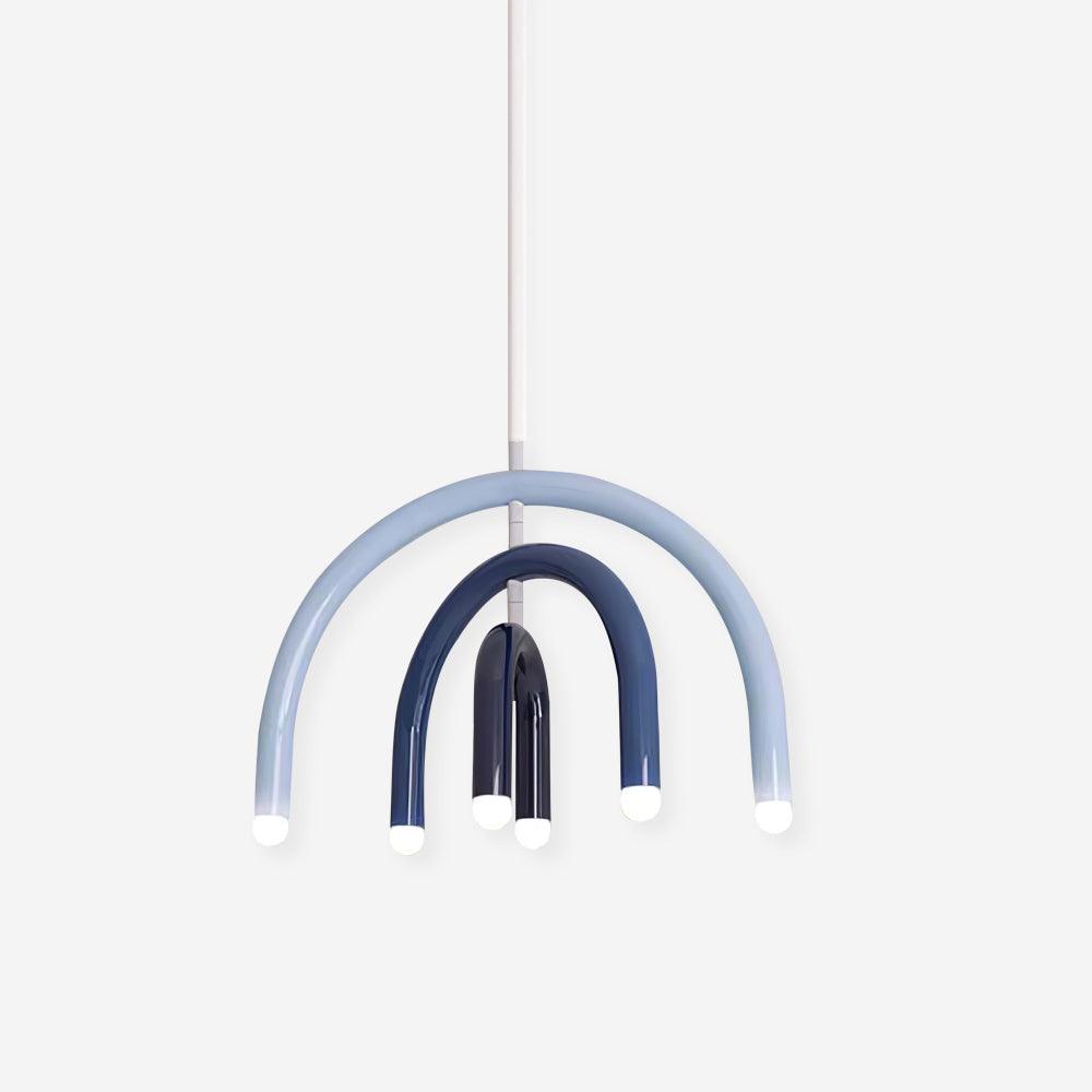 Pendant Lamp Rainbow Modern Metal Arc for Living and Dining Room