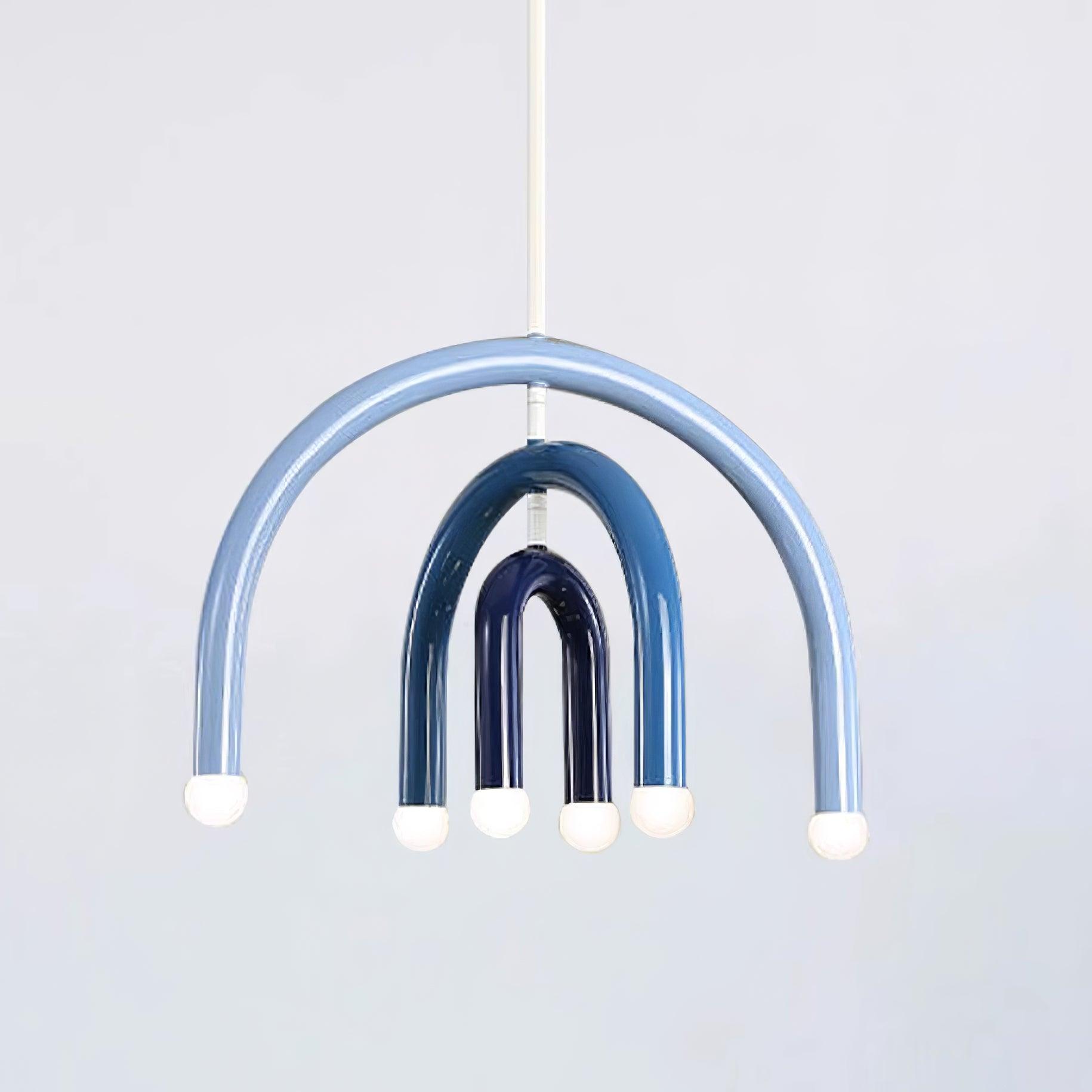 Pendant Lamp Rainbow Modern Metal Arc for Living and Dining Room