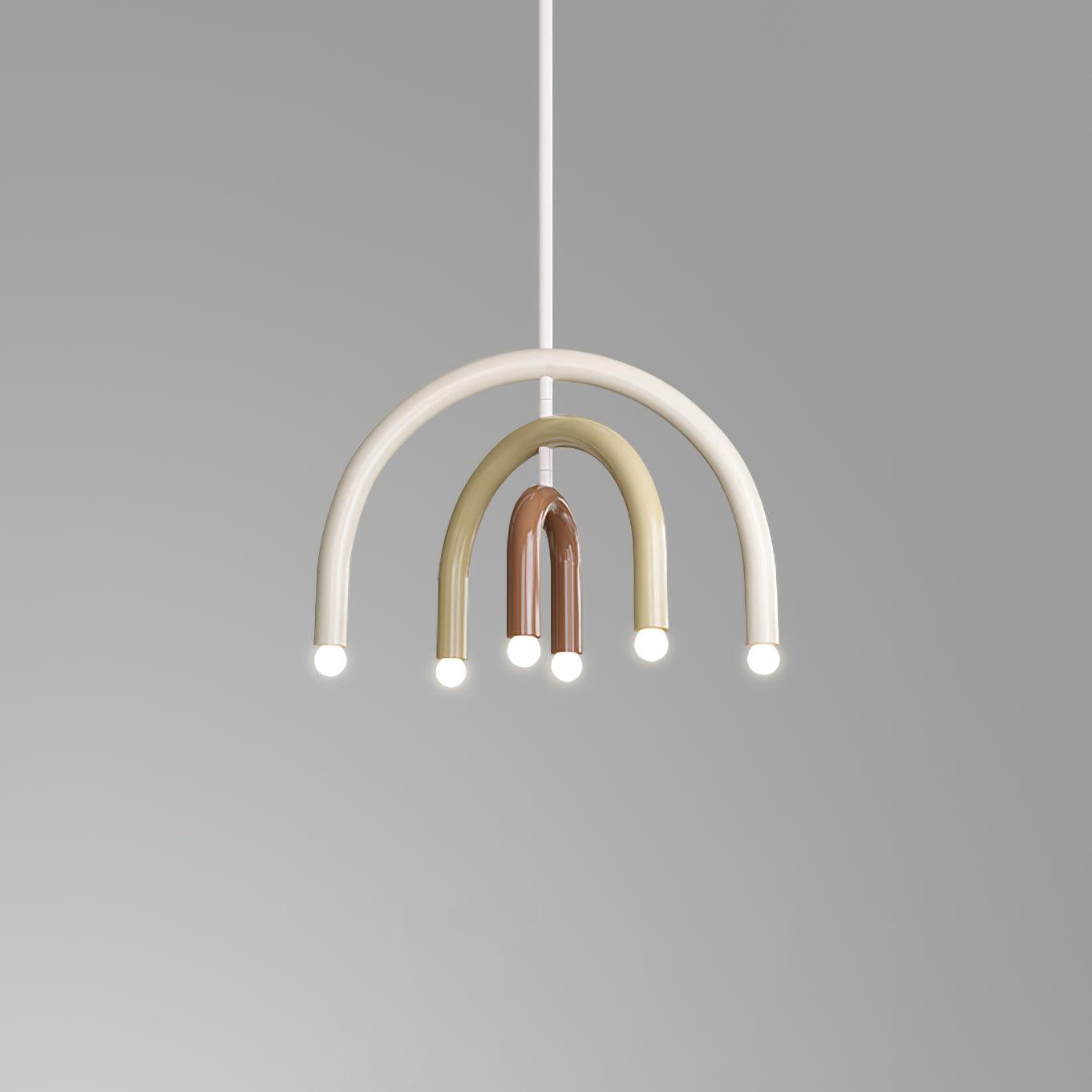 Pendant Lamp Rainbow Modern Metal Arc for Living and Dining Room