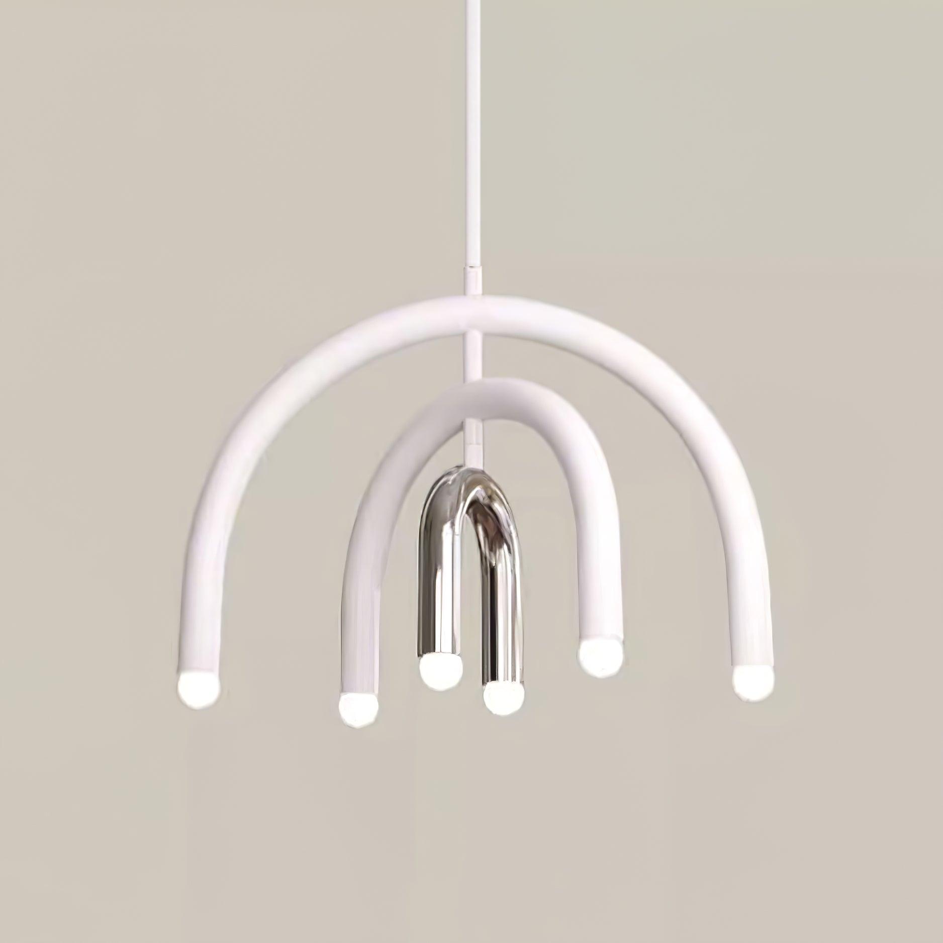 Pendant Lamp Rainbow Modern Metal Arc for Living and Dining Room