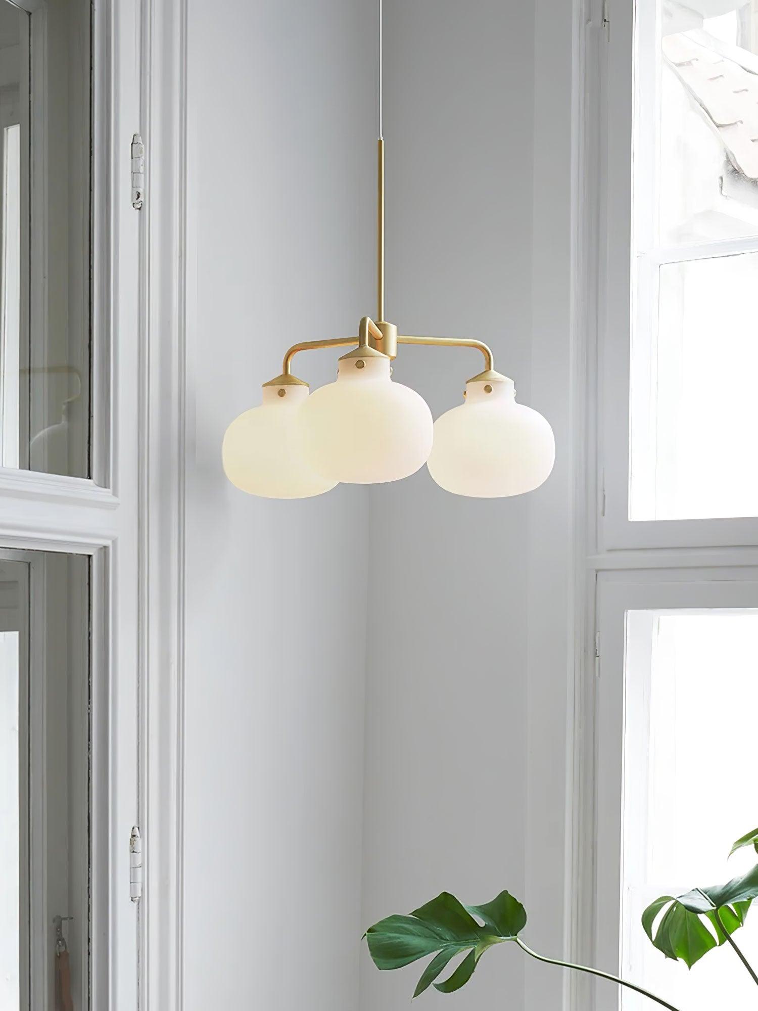 Fyor Contemporary Glass Pendant Lamp-Neutral Decor