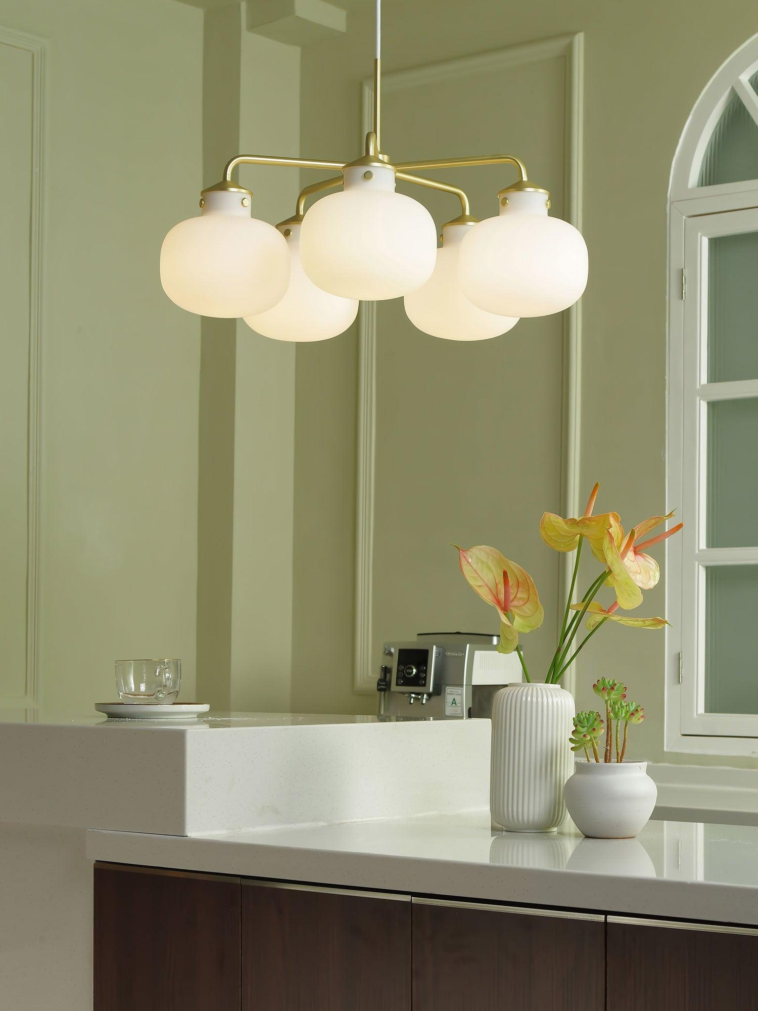 Fyor Contemporary Glass Pendant Lamp-Neutral Decor