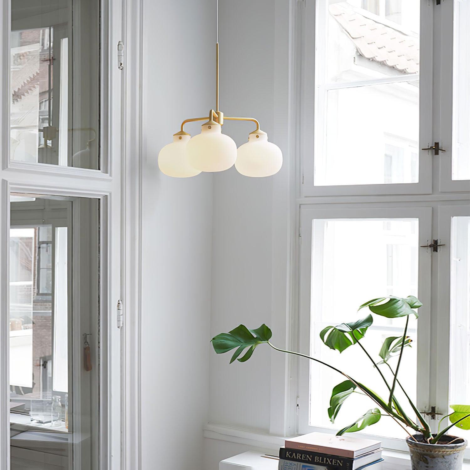 Fyor Contemporary Glass Pendant Lamp-Neutral Decor