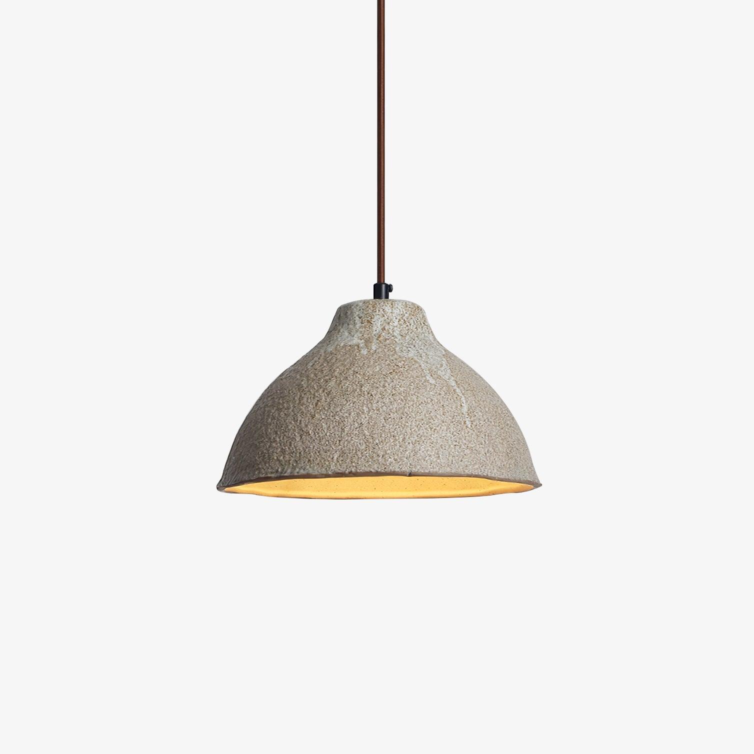 Elaris Retro Ceramic & Wood Pendant Lamp-Neutral Decor