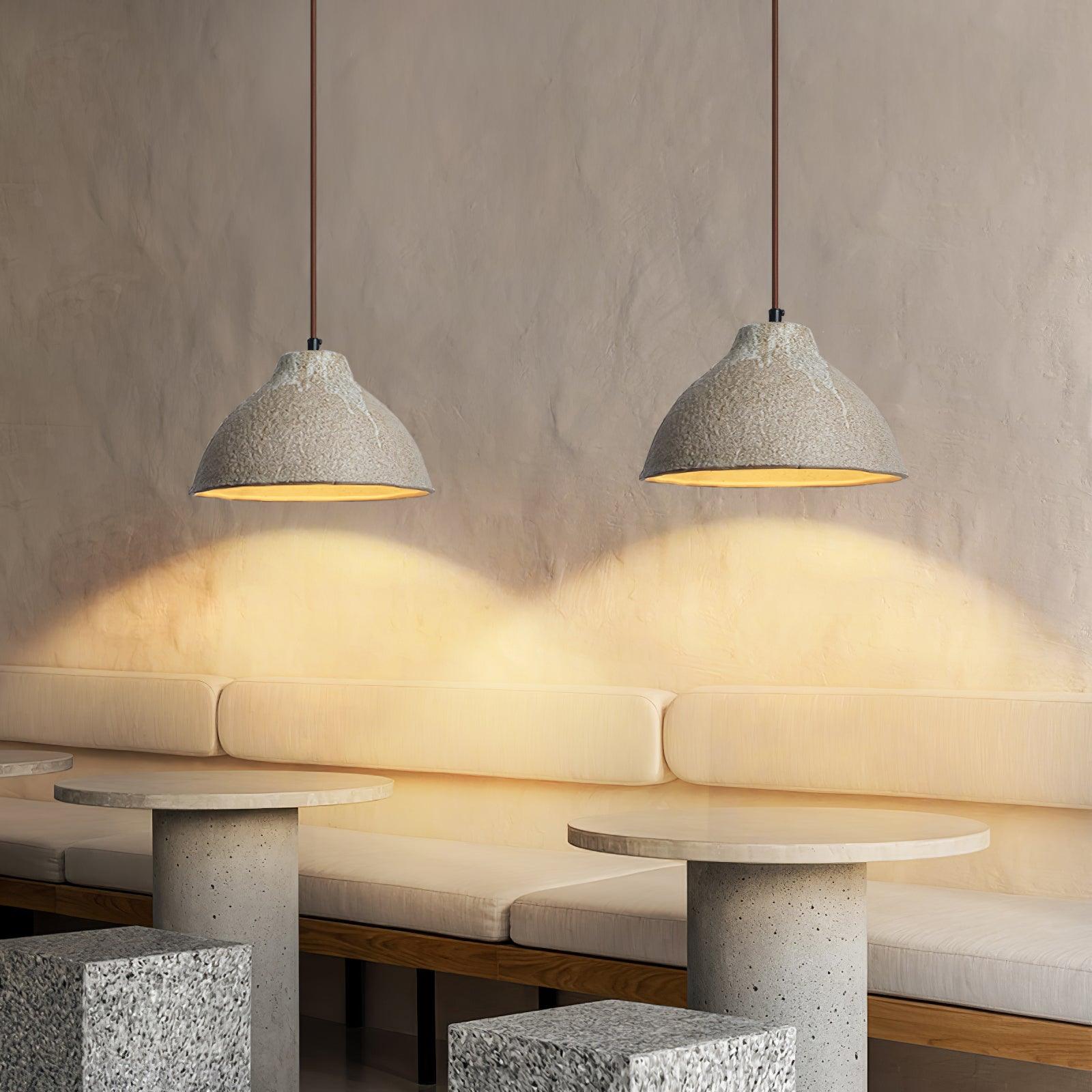 Elaris Retro Ceramic & Wood Pendant Lamp-Neutral Decor