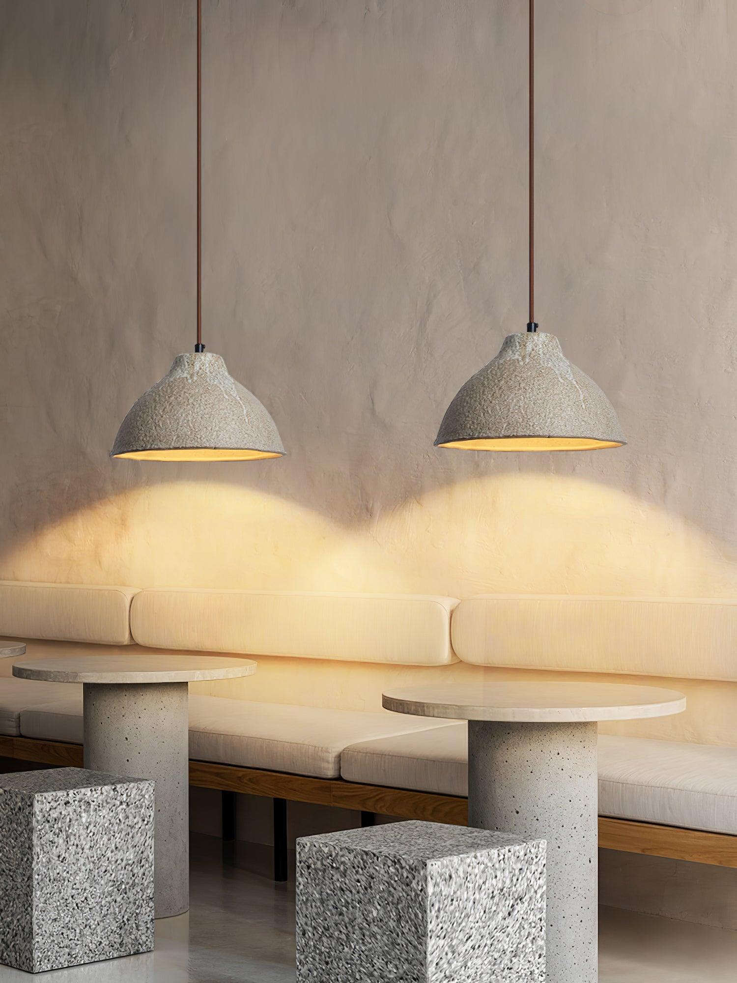 Elaris Retro Ceramic & Wood Pendant Lamp-Neutral Decor