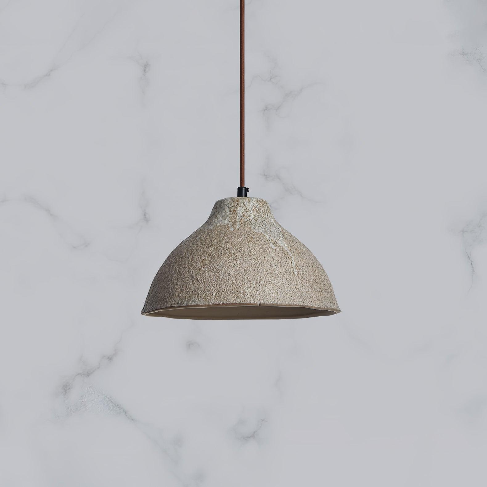 Elaris Retro Ceramic & Wood Pendant Lamp-Neutral Decor