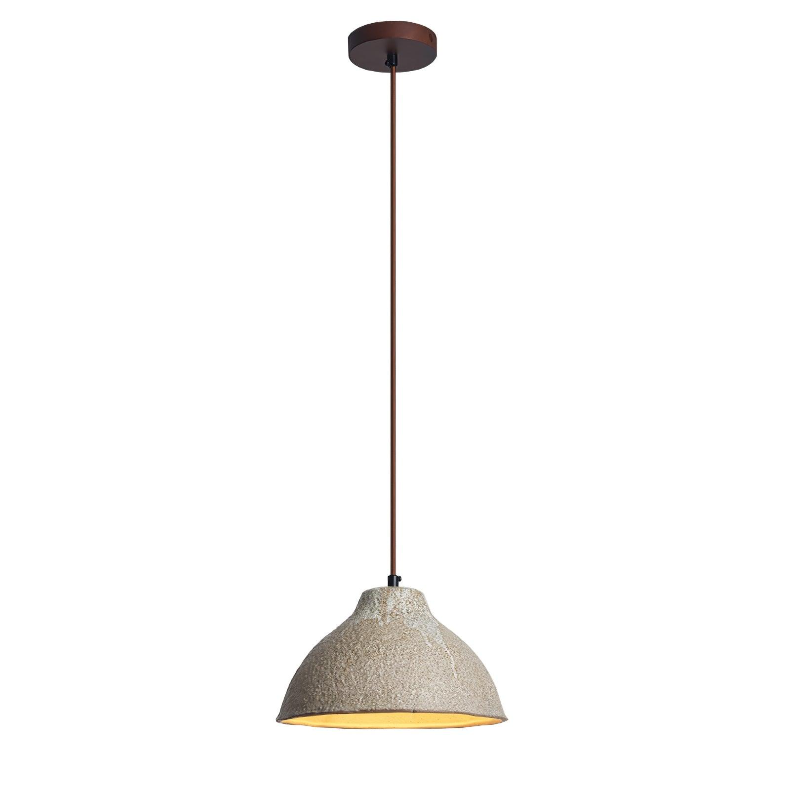 Elaris Retro Ceramic & Wood Pendant Lamp-Neutral Decor