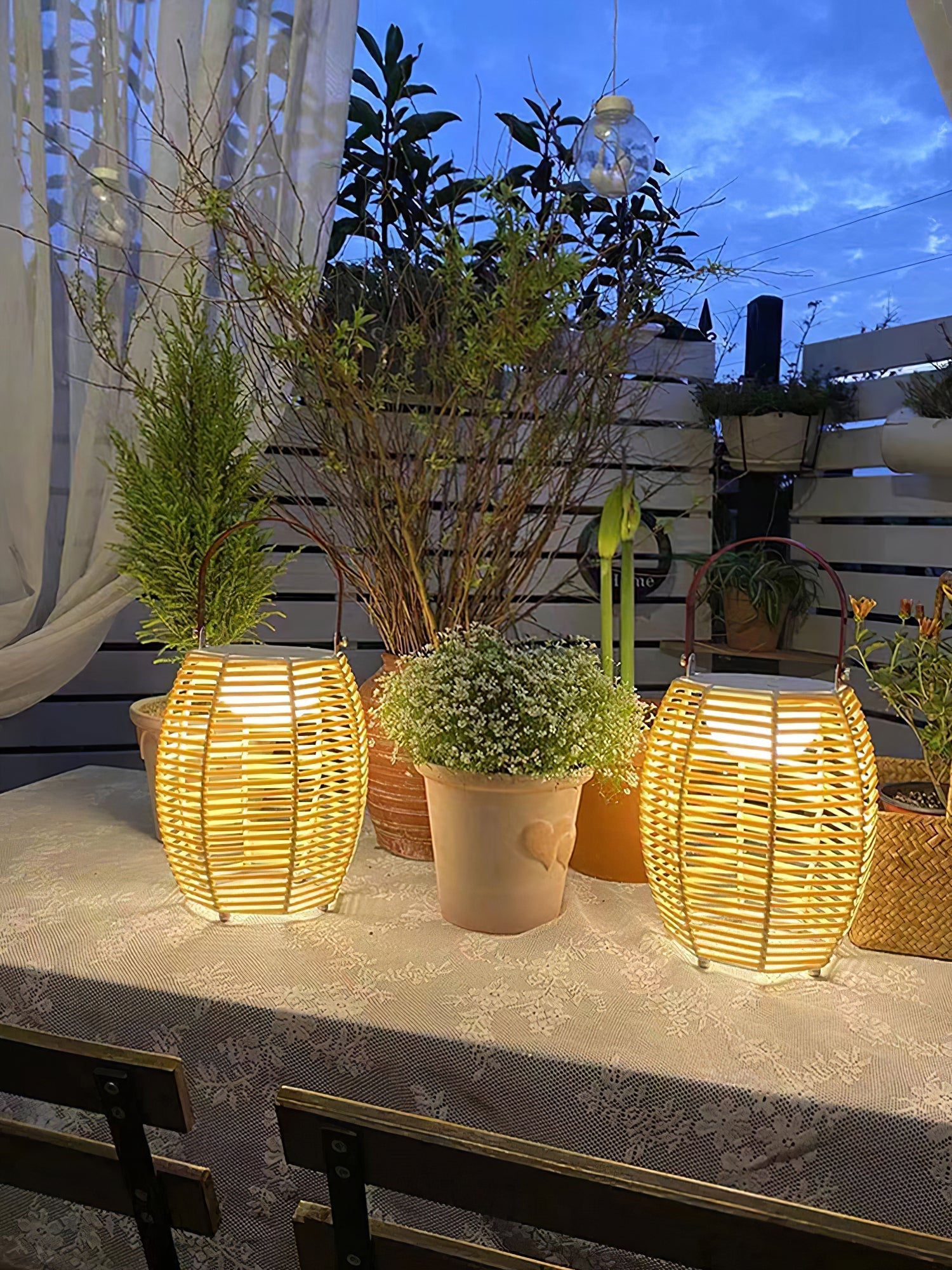 Olraeil Rattan Floor Lantern-Neutral Decor