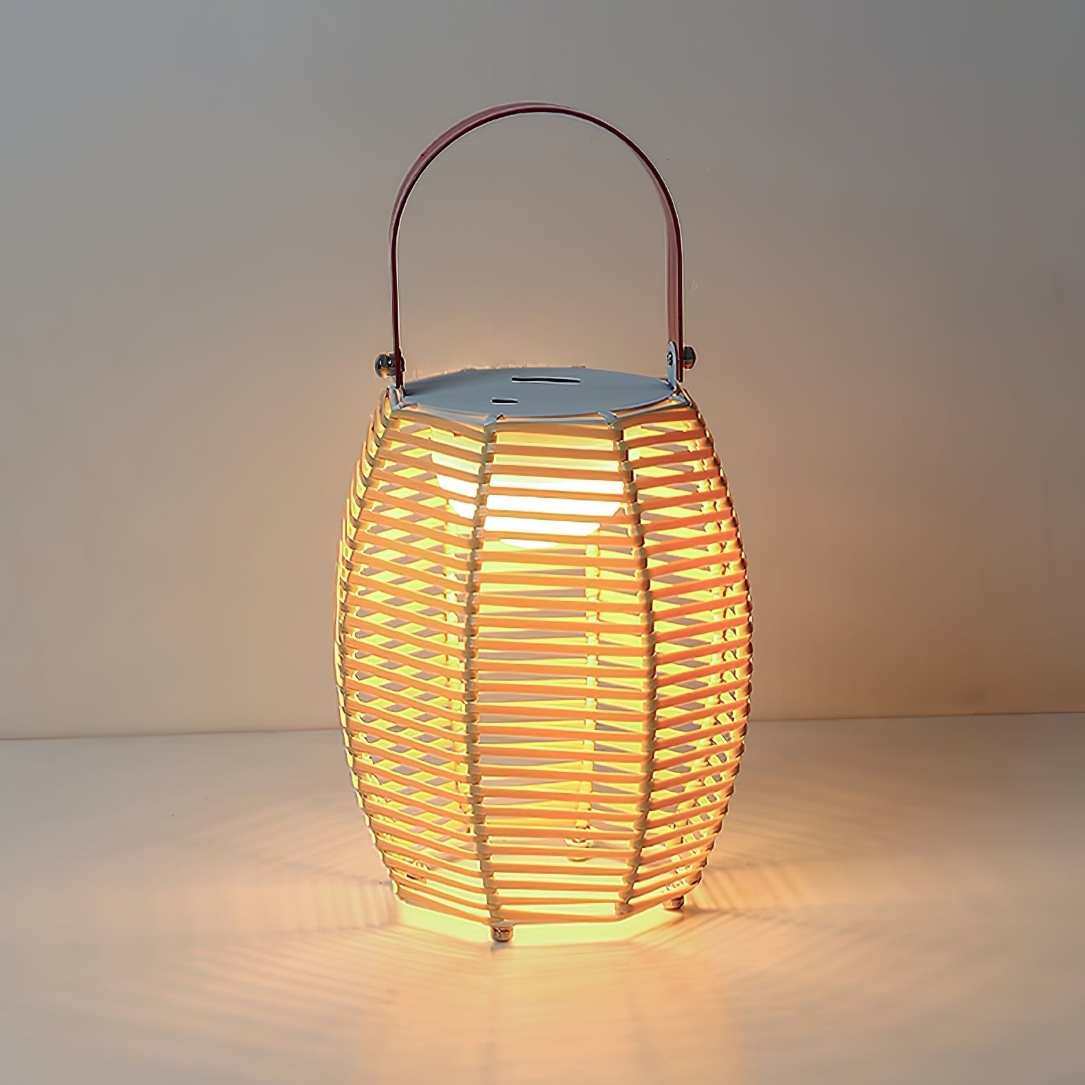 Olraeil Rattan Floor Lantern-Neutral Decor