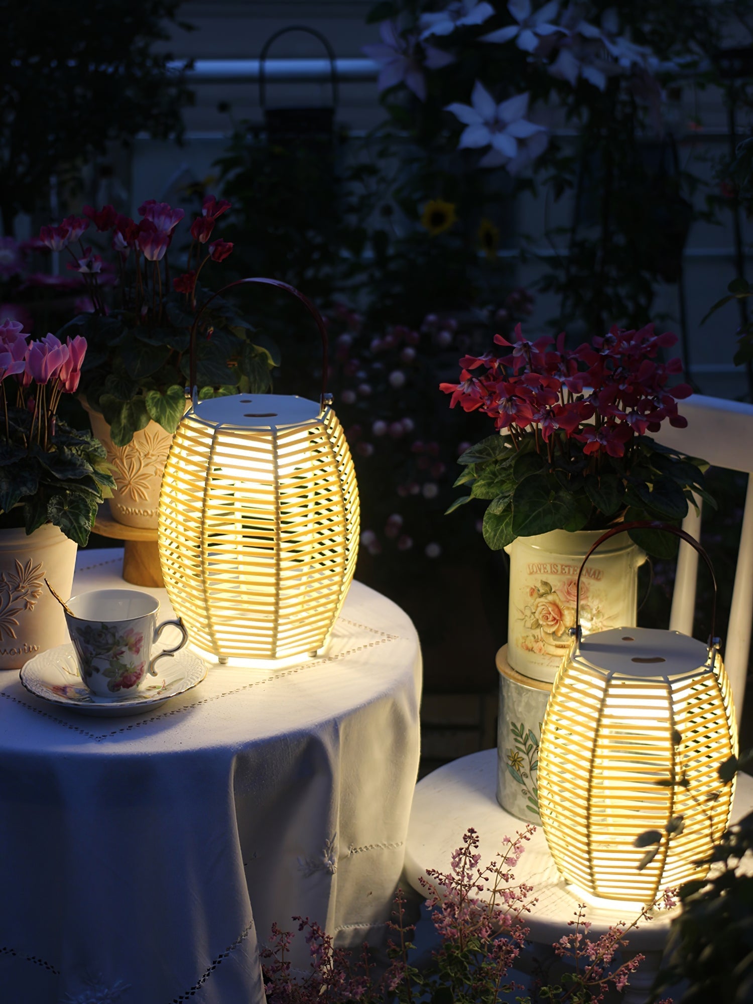 Olraeil Rattan Floor Lantern-Neutral Decor