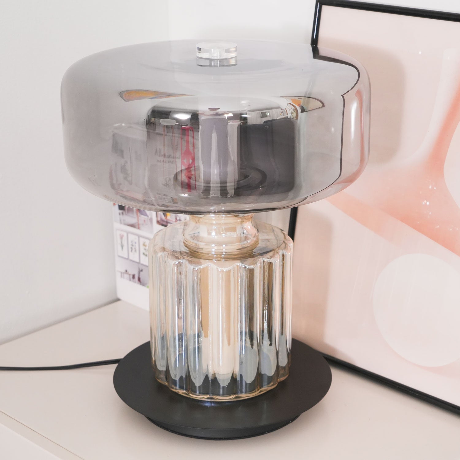 Svora Modern Glass Table Lamp-Neutral Decor