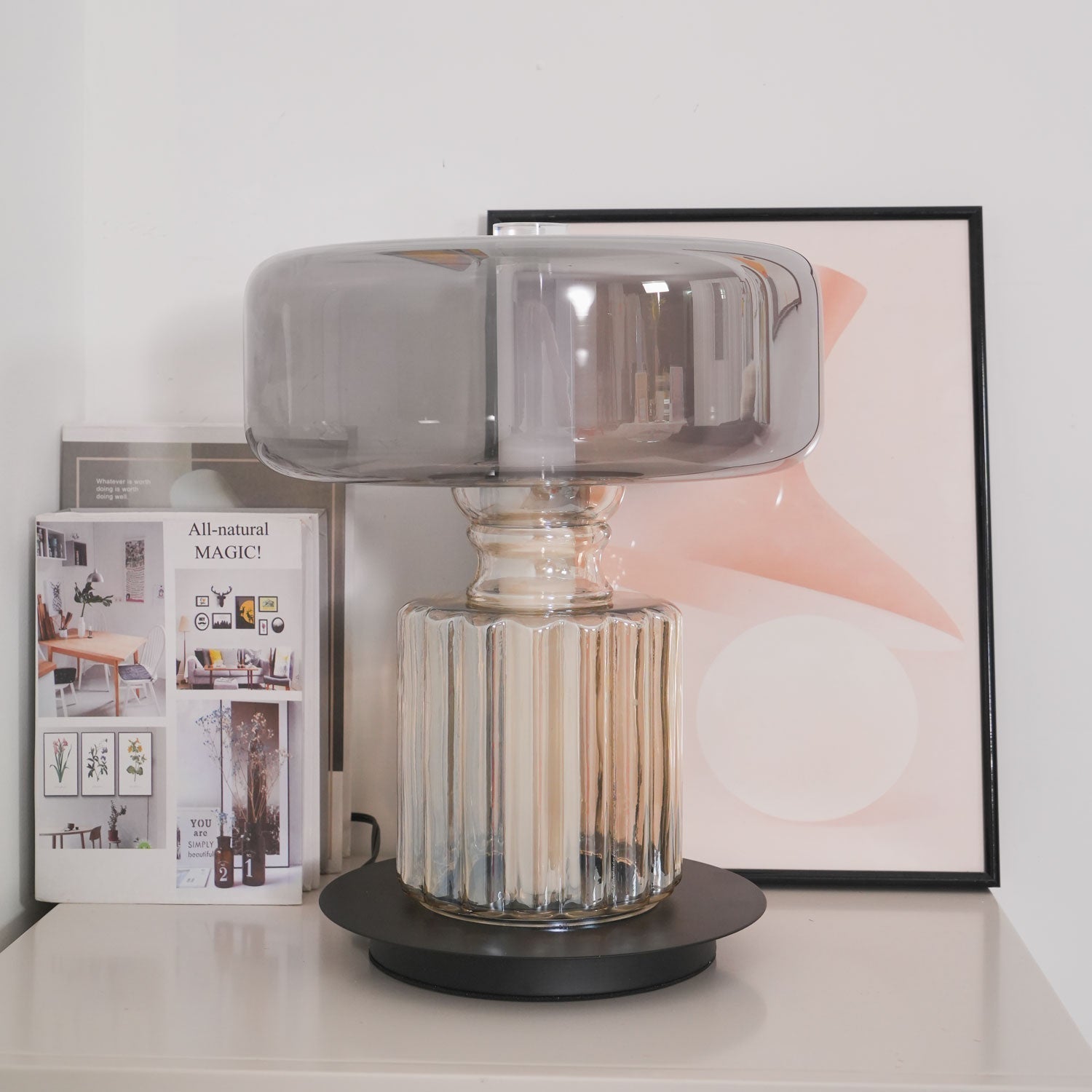 Svora Modern Glass Table Lamp-Neutral Decor
