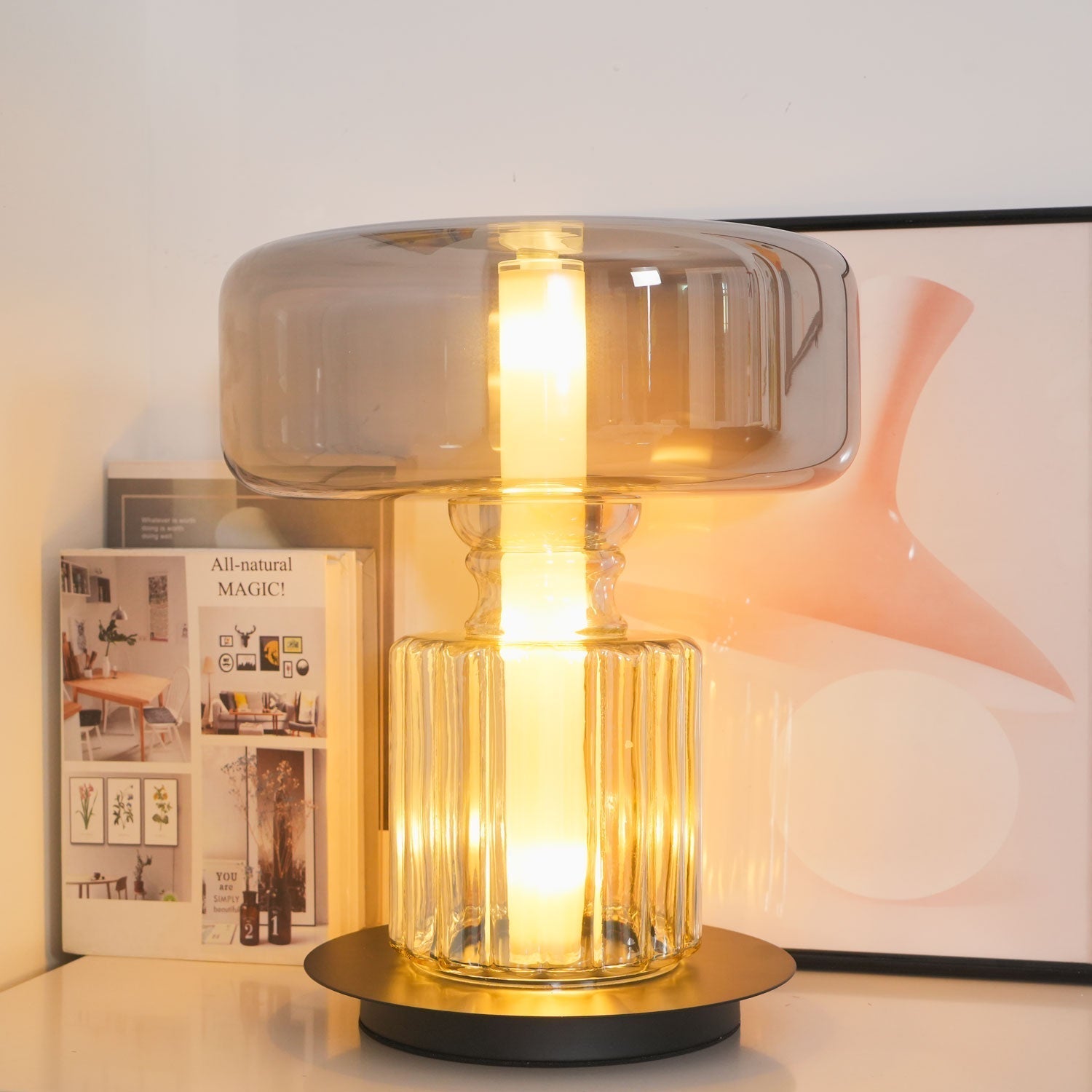 Svora Modern Glass Table Lamp-Neutral Decor