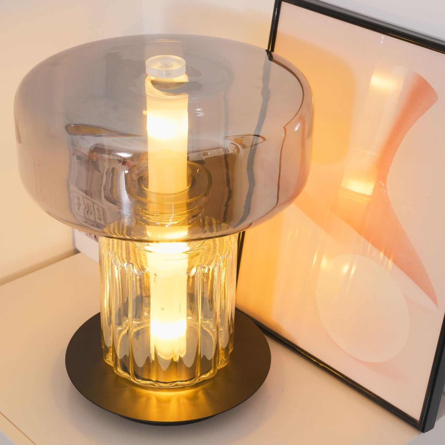 Svora Modern Glass Table Lamp-Neutral Decor