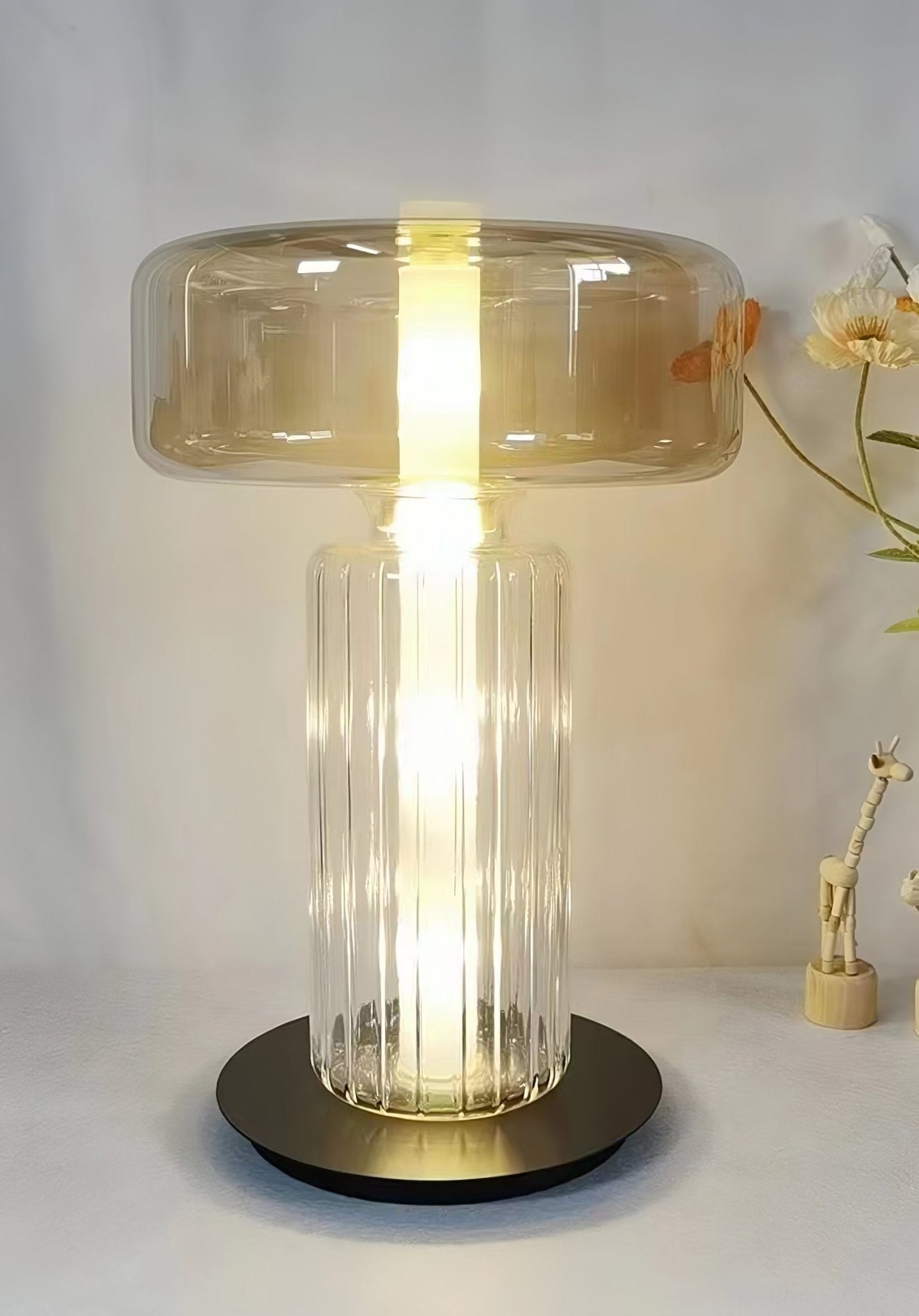 Svora Modern Glass Table Lamp-Neutral Decor
