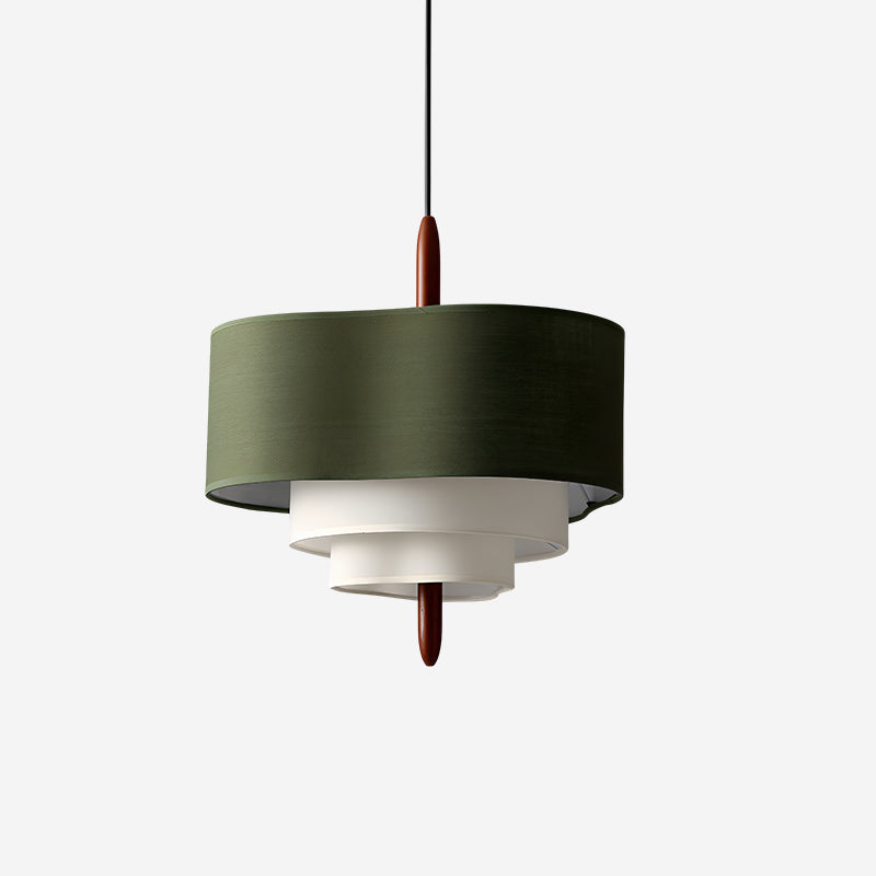 Greta Green Fabric Pendant Lamp-Neutral Decor