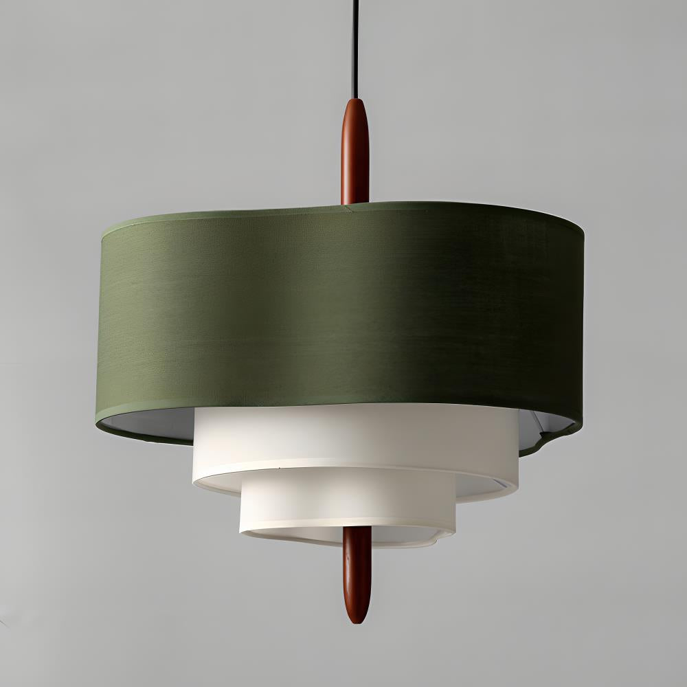 Greta Green Fabric Pendant Lamp-Neutral Decor