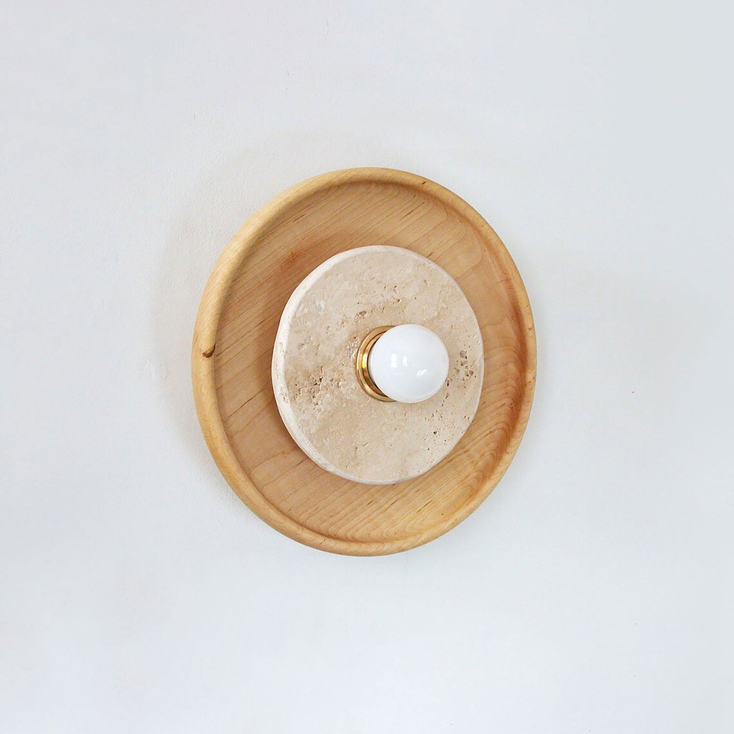 Rapolano Travertine Wall Sconce-Neutral Decor
