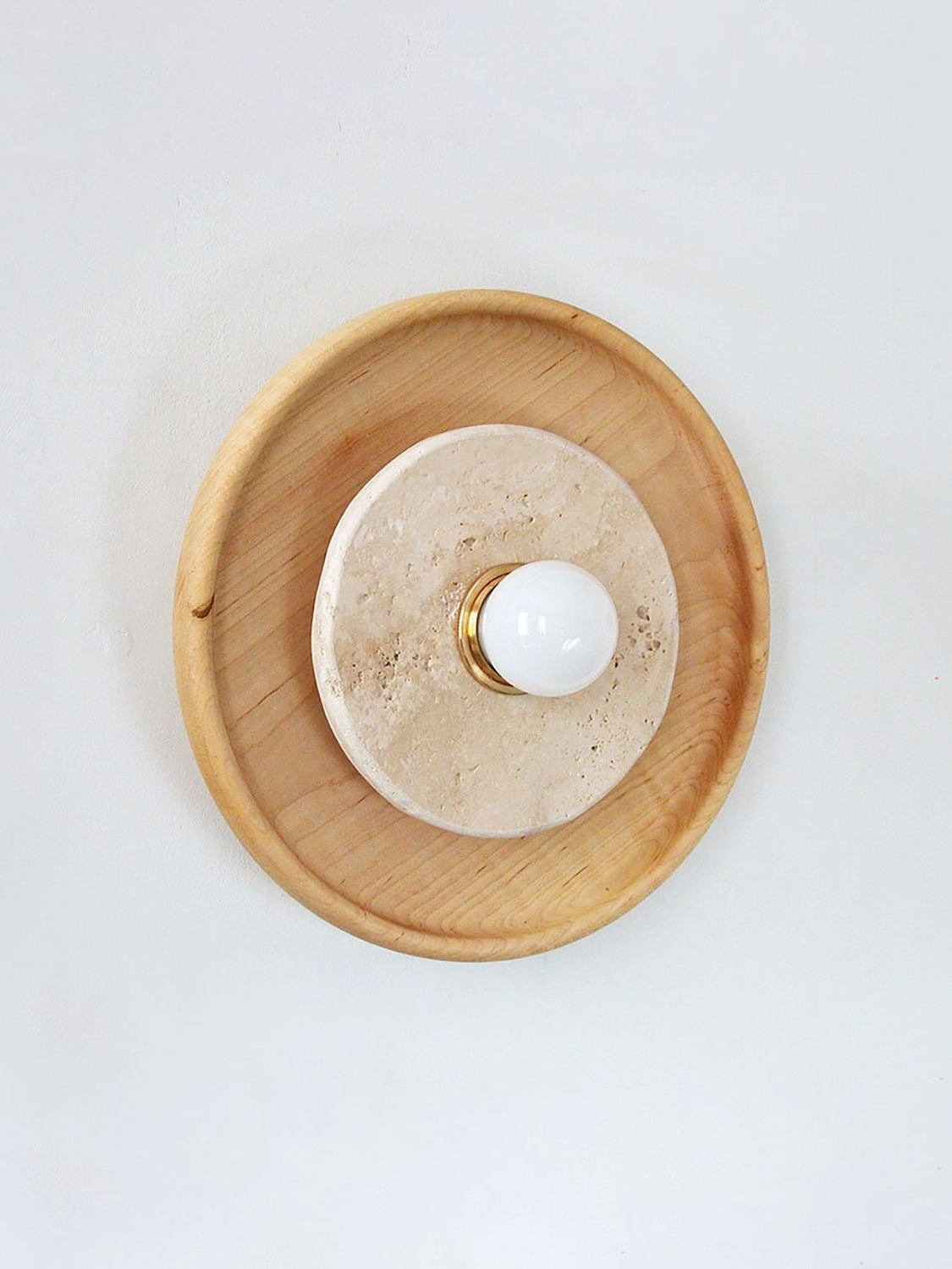 Rapolano Travertine Wall Sconce-Neutral Decor