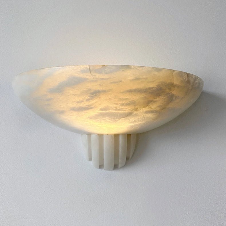 Rare Alabaster Wall Sconce-Neutral Decor